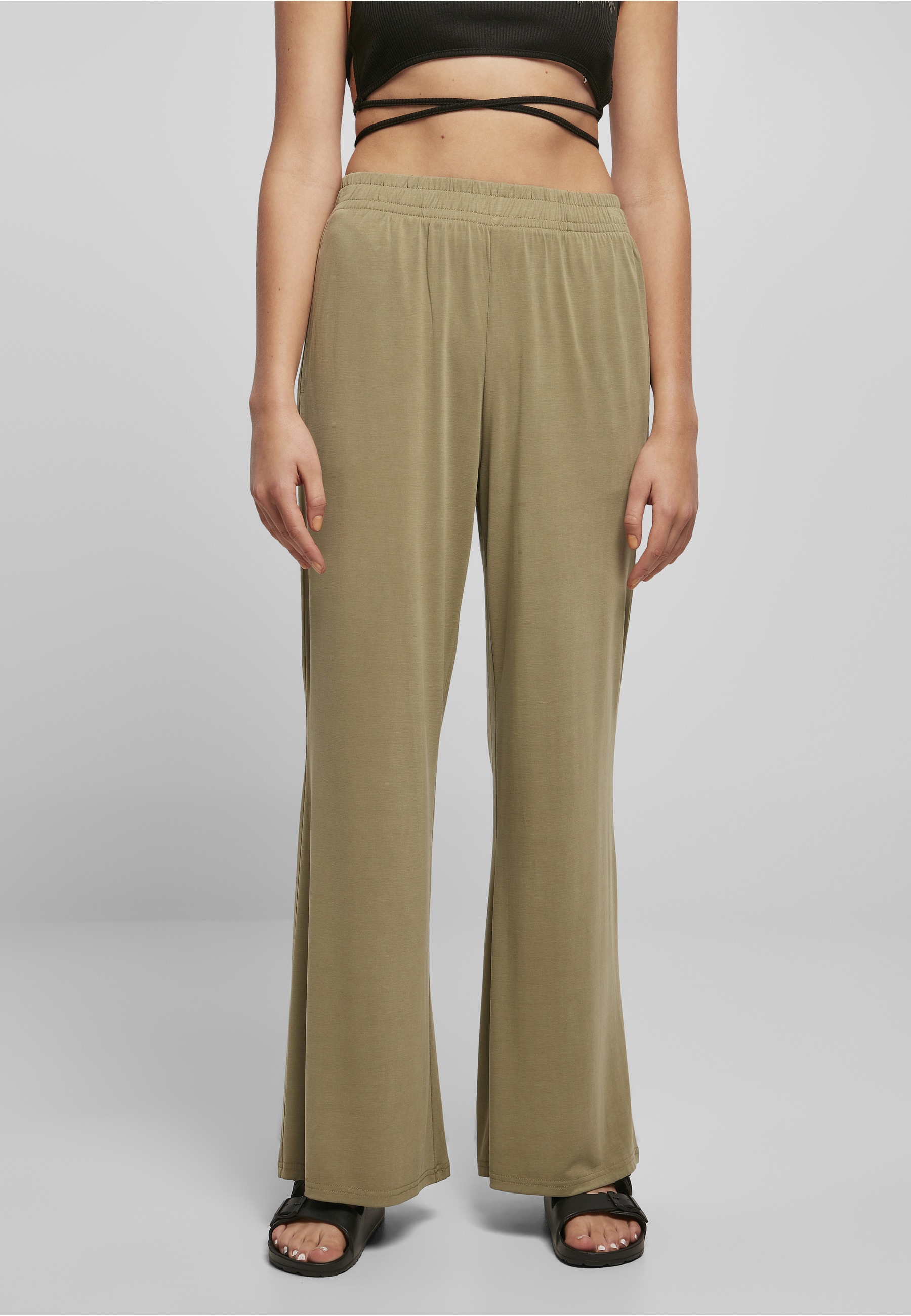 URBAN CLASSICS Stoffhose »Urban Classics Damen Ladies Modal Wide Leg Pants«
