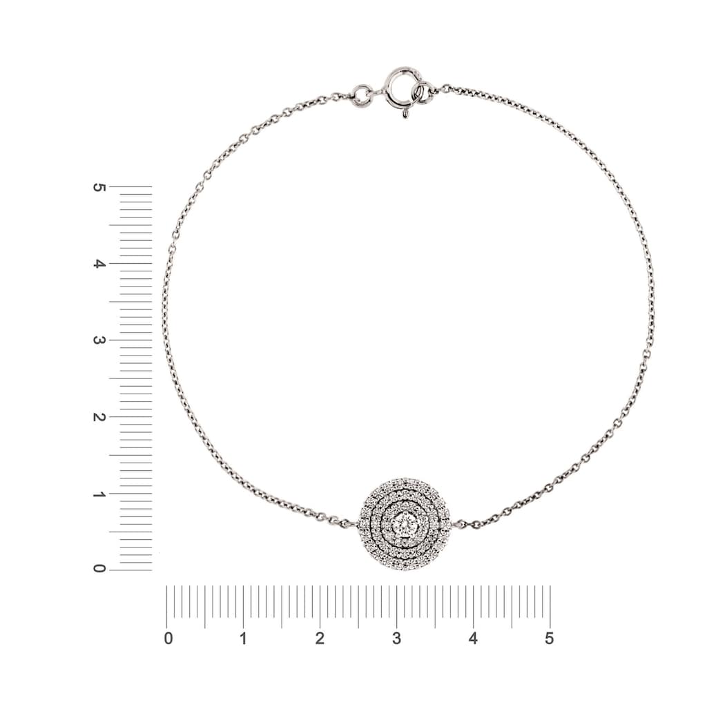 Smart Jewel Armband »rund, Zirkonia Steine, Silber 925«