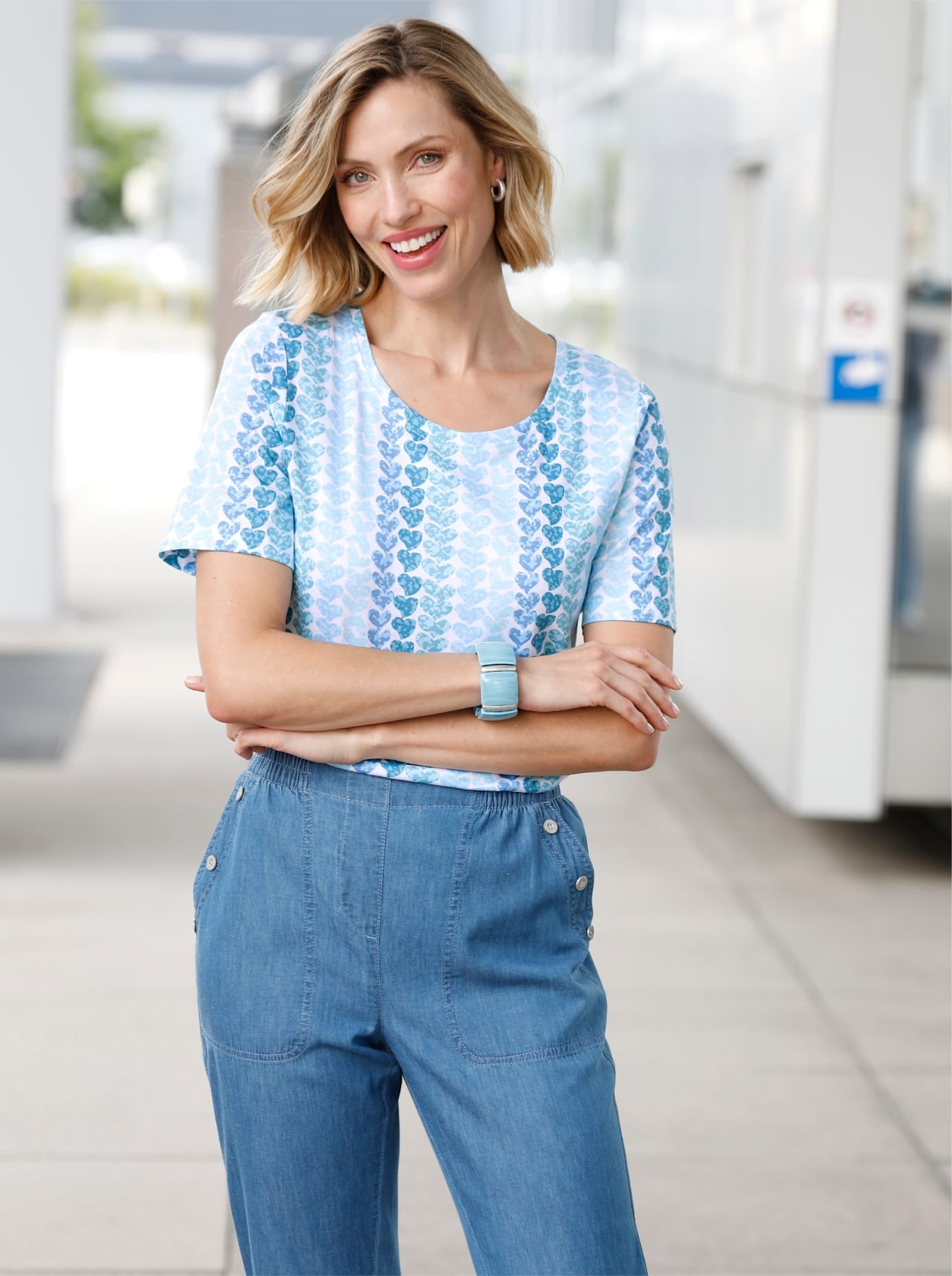 Classic Basics Kurzarmshirt "Shirt" 1 Stk. tlg. günstig online kaufen