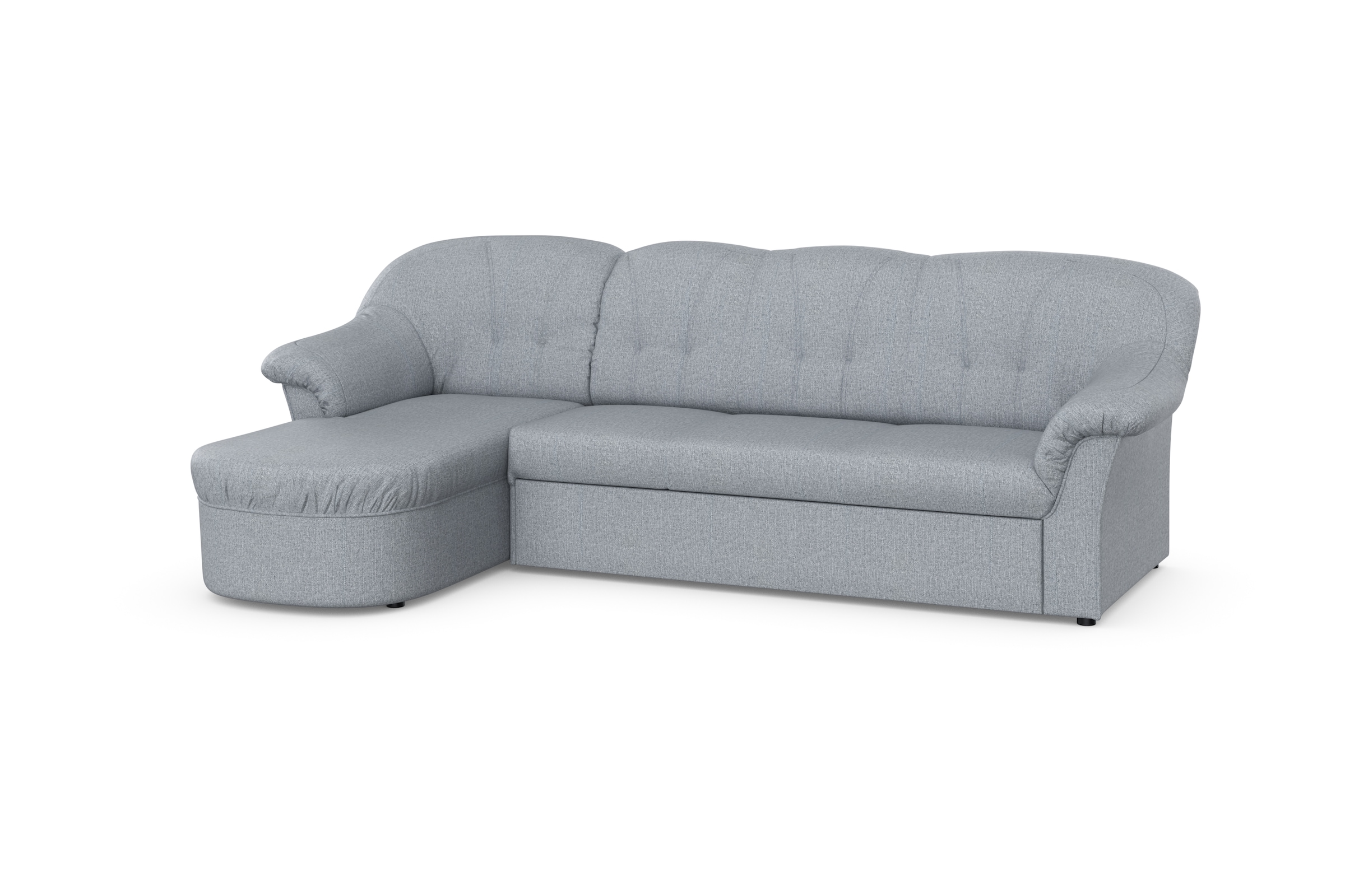 DOMO collection Ecksofa »Pegnitz, elegante Rückensteppung, kompakte Stellmaße 238/141cm, L-Form«, wahlweise mit Bettfunktion