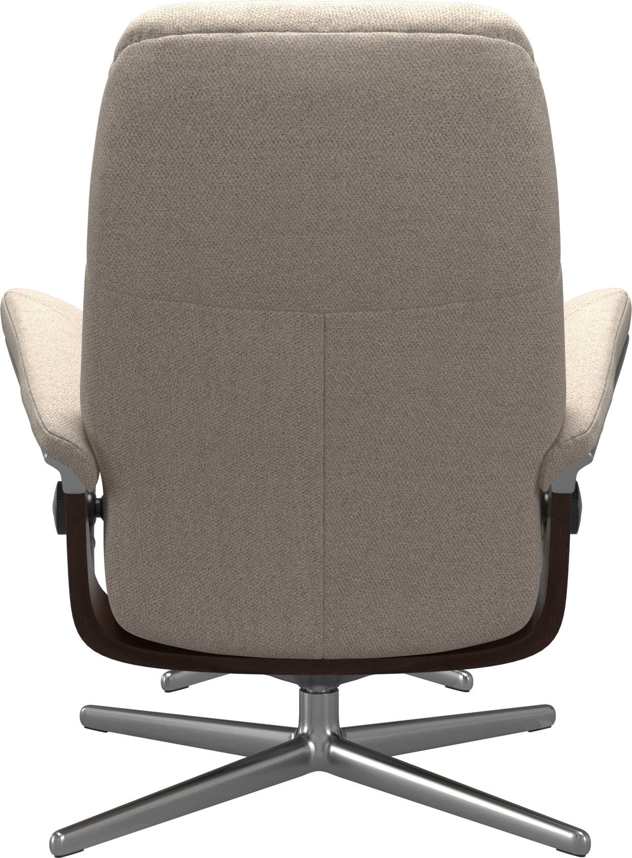 Stressless® Relaxsessel »Consul«, (Set, Relaxsessel mit Hocker), mit Hocker, mit Cross Base, Größe S, M & L, Holzakzent Braun