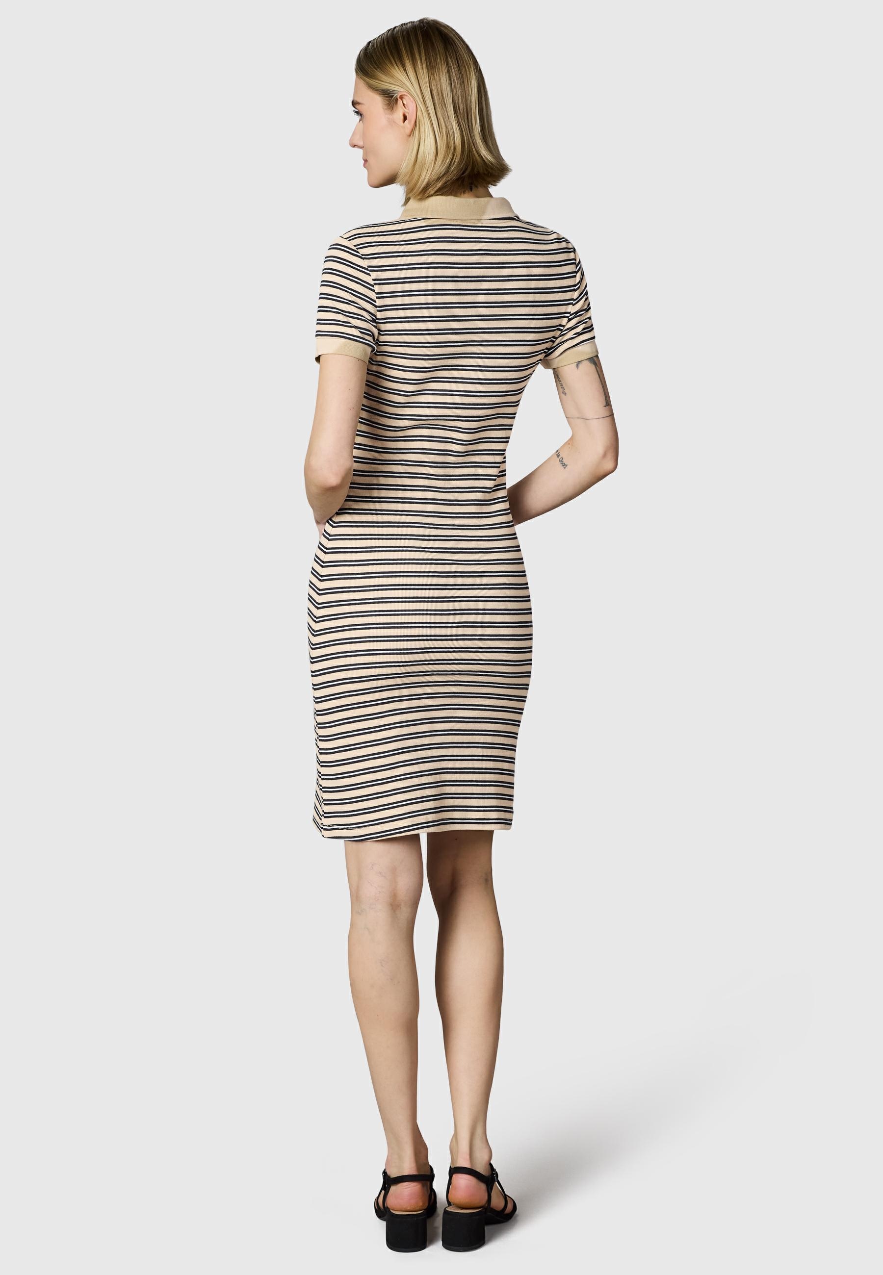 Ragwear A-Linien-Kleid »Colaro Stripes Dress YOUMODO« Ohne Taschen Gestreiftes Damen Minikleid mit Hemdkragen