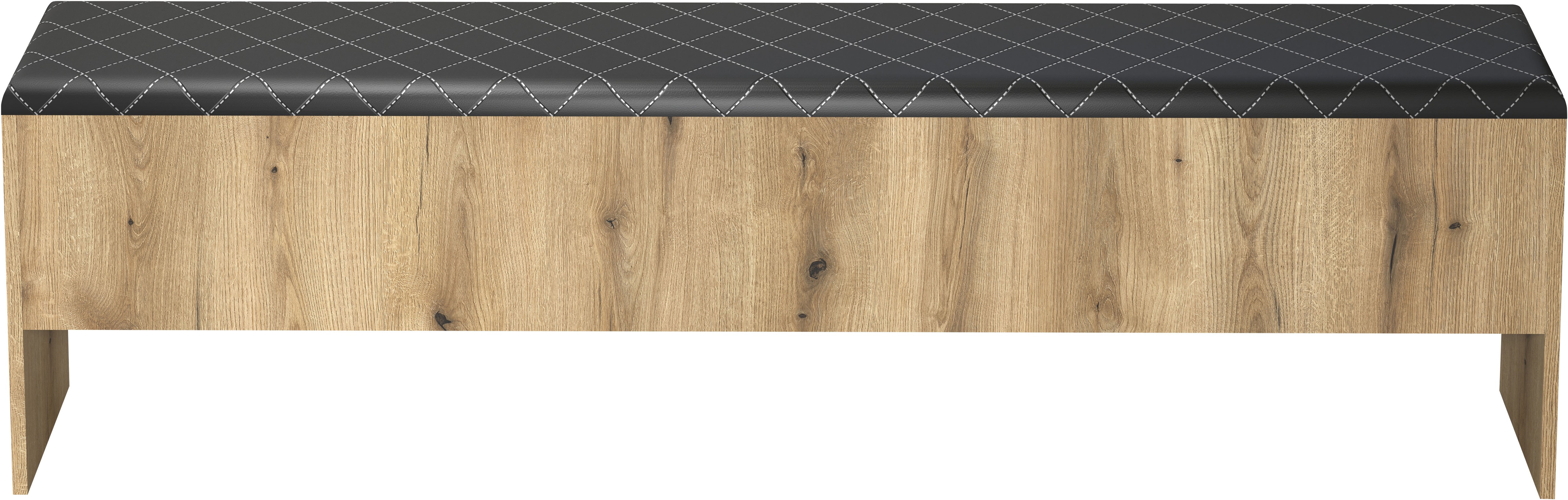 Thumbnail - INOSIGN Polsterbank "Estepona" 1 Stk. tlg. Aufklappbare Bettbank - Polsterung in Anthrazit mit Rautensteppung