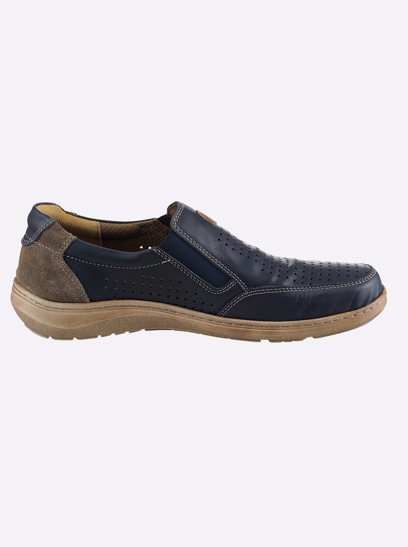 Slipper CLASSIC, Herren, Gr. 44, marine, Glattleder, Leder, Rindsleder, Schuhe Slipper 3