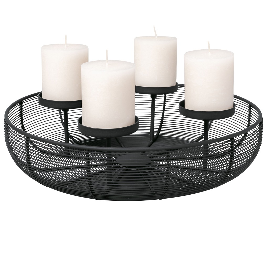 Villeroy & Boch Adventskranz »Adventskranz Christmas Chic ø 36 cm schwarz« Abwischbar