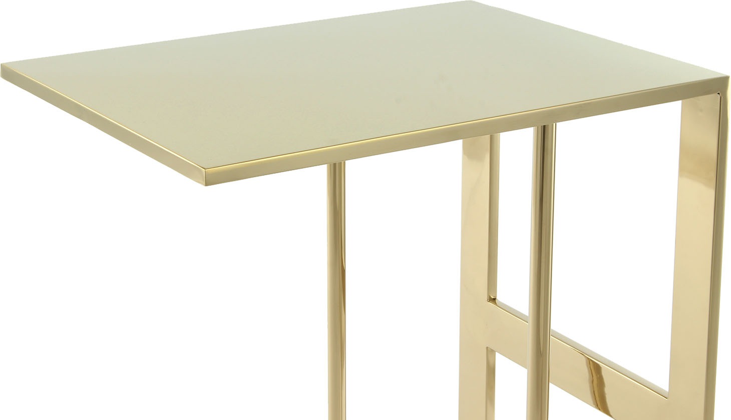 Kayoom Beistelltisch »Sten 125, Minimalistischer Stil, Gefertigt aus 100 % Edelstahl«, (1 St.), Minimalistischer Beistellisch in C-Form aus Edelstahl