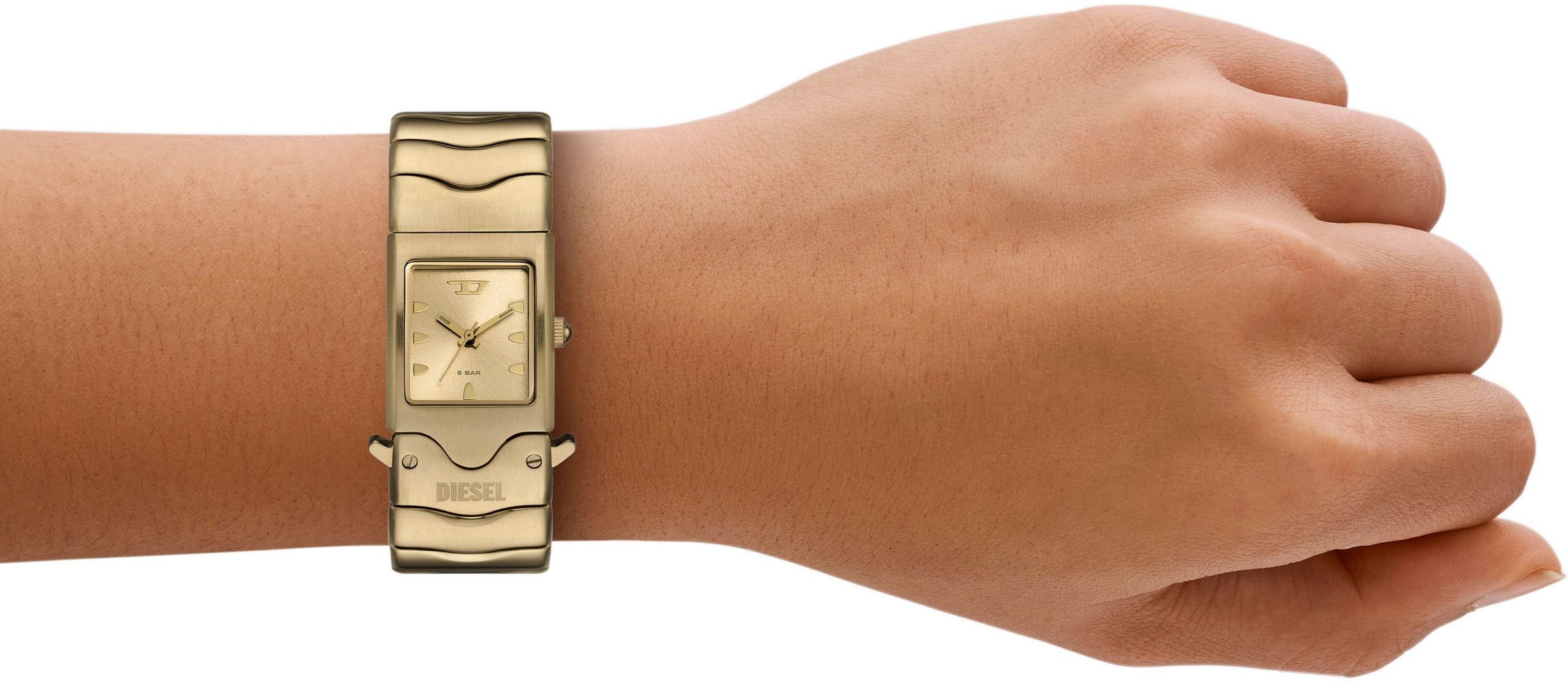 Diesel Quarzuhr »CLOSER«, Armbanduhr, Damenuhr, Edelstahlarmband, analog