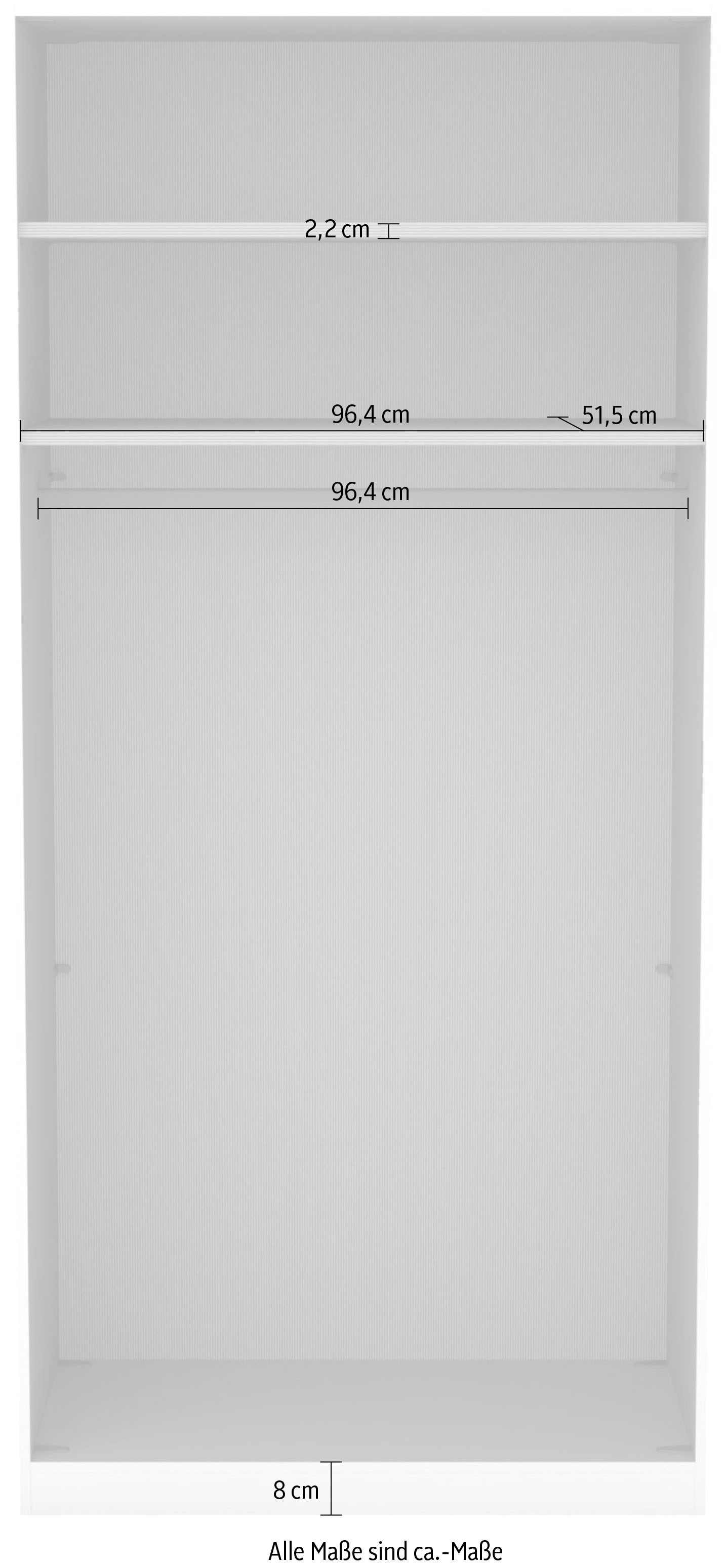 Musterring Drehtürenschrank »San Diego, Kleiderschrank, Schrank, Garderobe, mit Spiegel« weiß, Türen gedämpft,2 Höhen, mehrere Breiten, MADE IN GERMANY, 1 Stk. tlg.