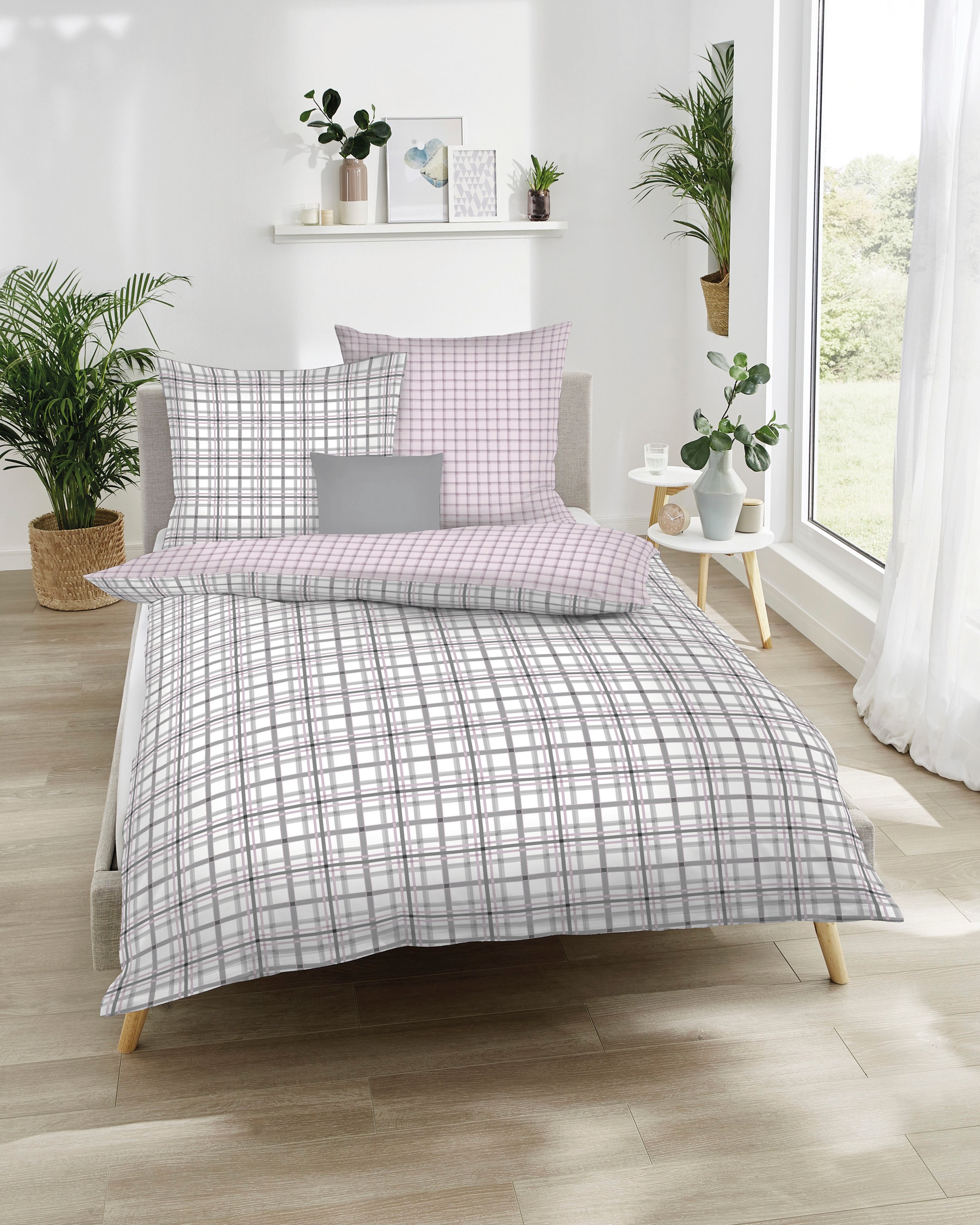 Kaeppel Wendebettwäsche "Plaid" 3 Stk. angenehm wärmend