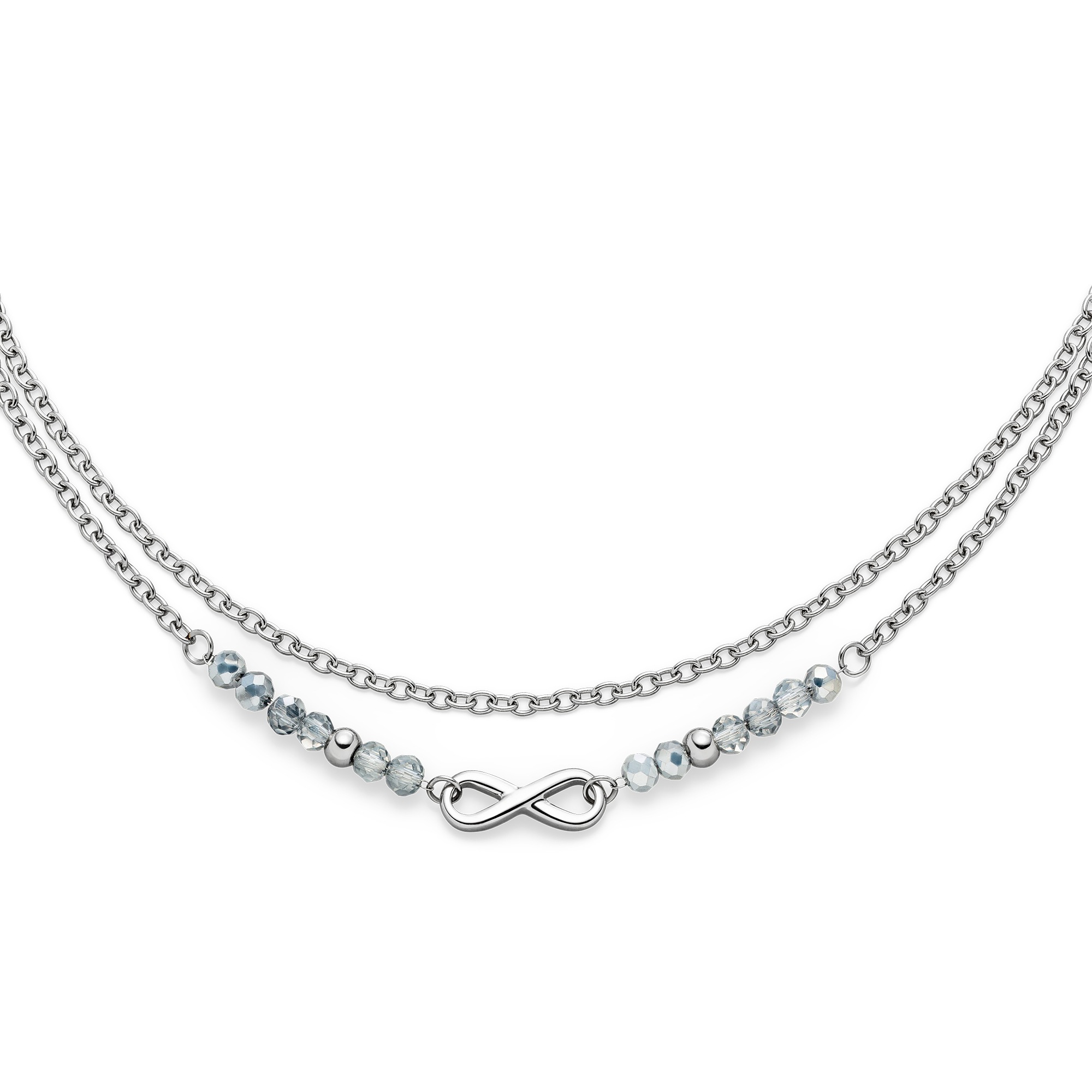 s.Oliver Armband »Infinity Beads, Unendlichkeitsschleife« mit Kristallstein (synth.)