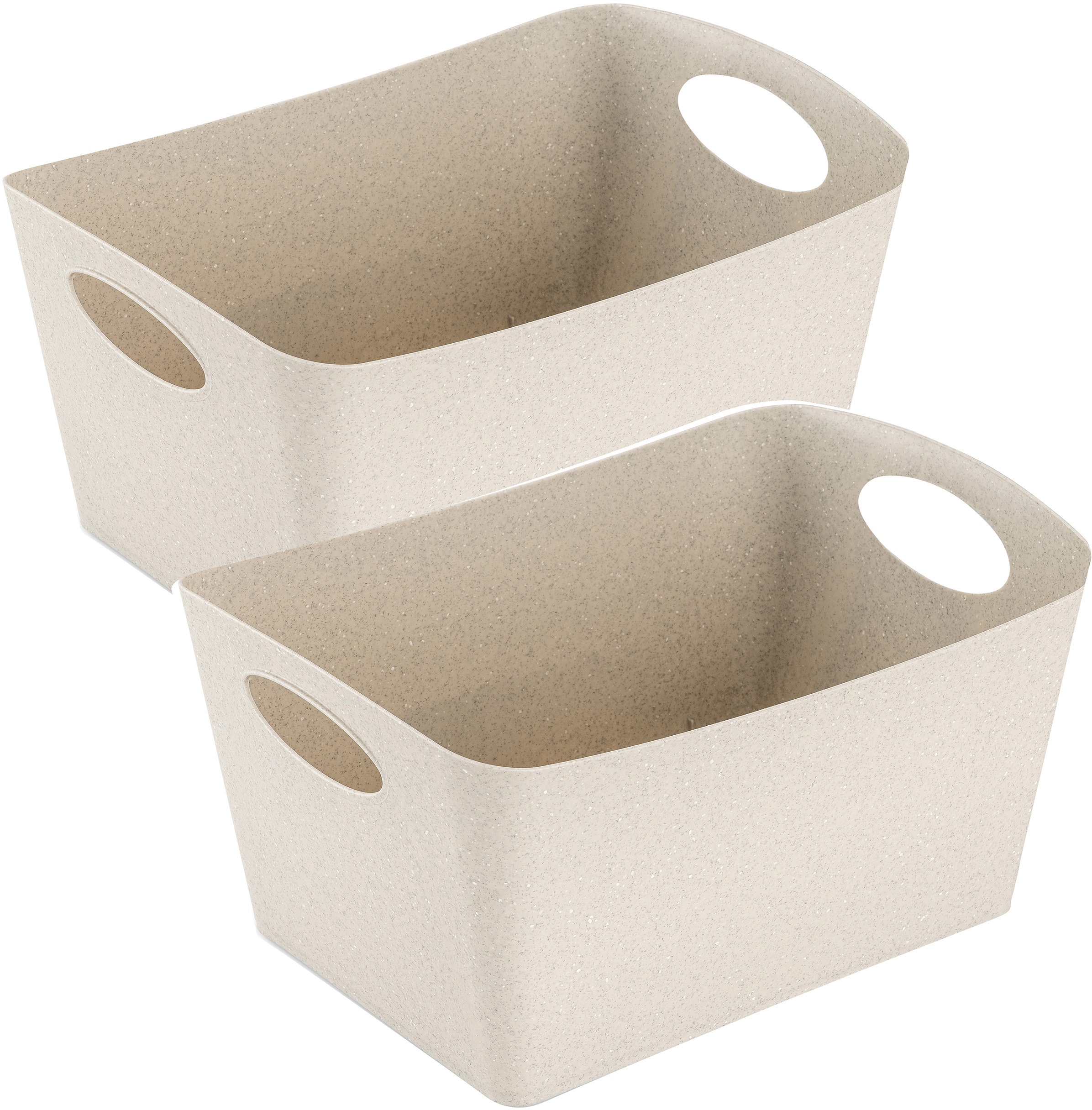 KOZIOL Organizer "BOXXX M", (Set, 2 St.), Aufbewahrungsbox, Made in Germany, 100% recyceltes Material, 3,5 Liter