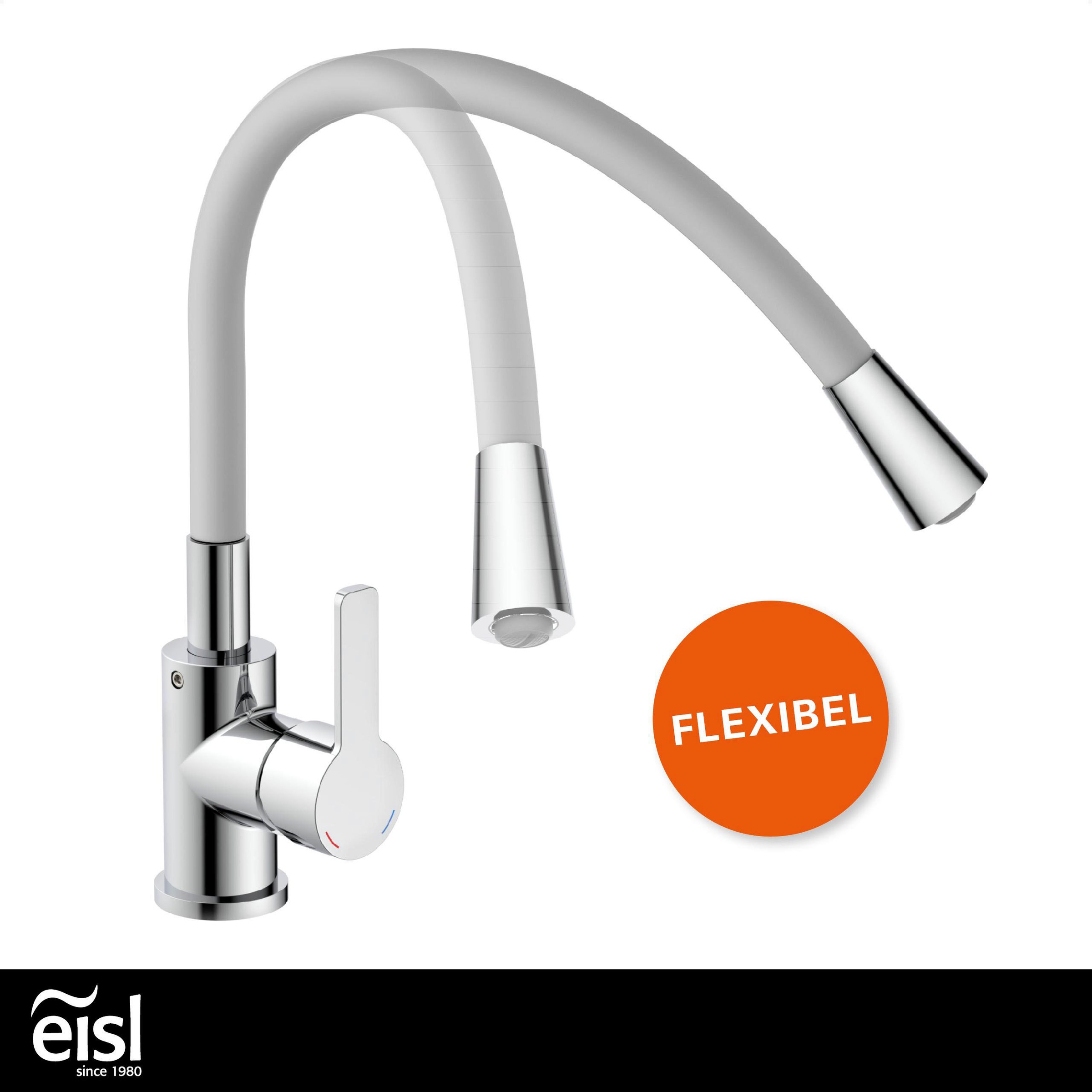 Eisl Spültischarmatur »Flexo« energiesparender Cold-Start, wassersparender Eco-Click,360° schwenkbar
