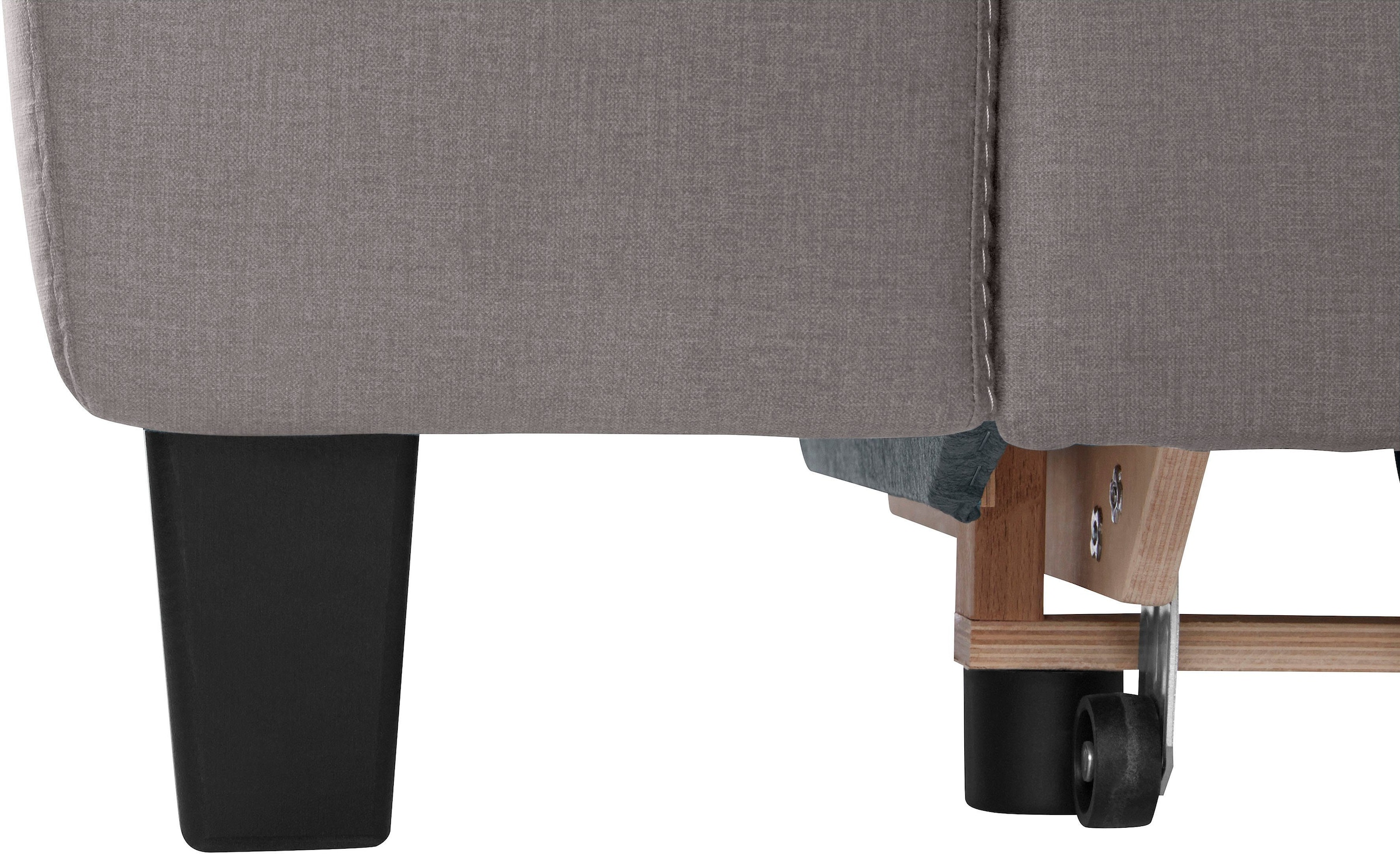 COTTA Polstergarnitur »Morven L-Form« Set,  Set bestehend aus: Ecksofa mit Kopfteilverstellung & Hocker