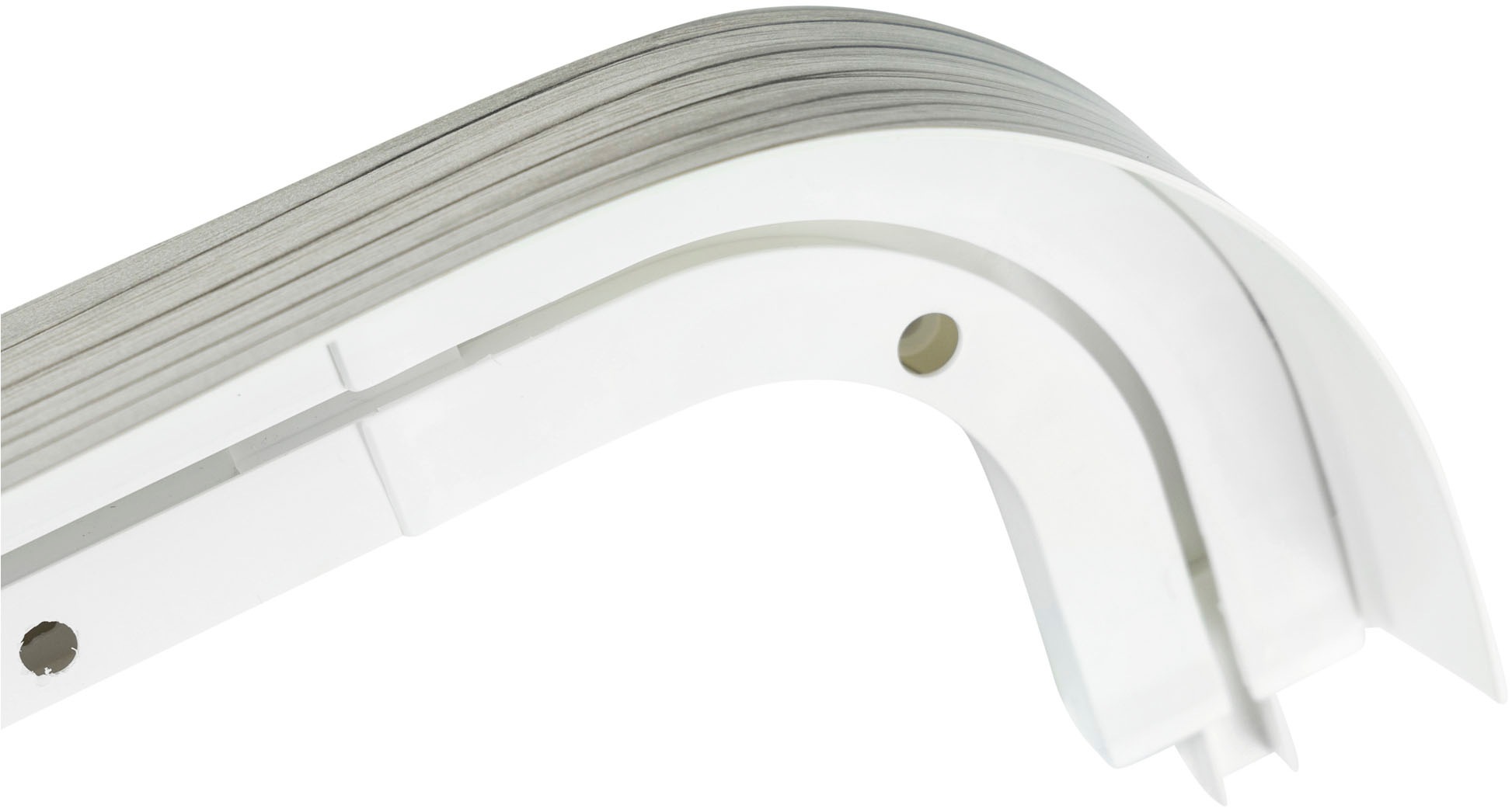 SN DECO GROUP Vorhangschiene »SH1«, 1 läufig-läufig, Fixmaß, Set 1-läufig, inkl. Rundbögen, Blende 7,5 cm, vorgebohrt, Innenlauf