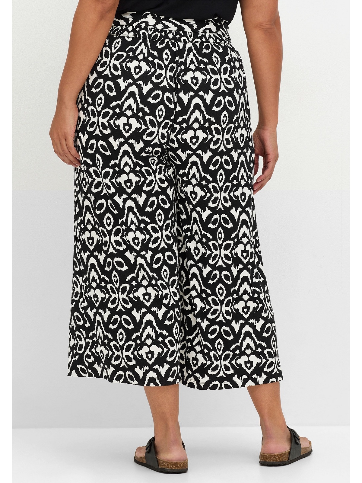 Sheego Culotte "Große Größen", mit Smokbund und Ethnoprint günstig online kaufen