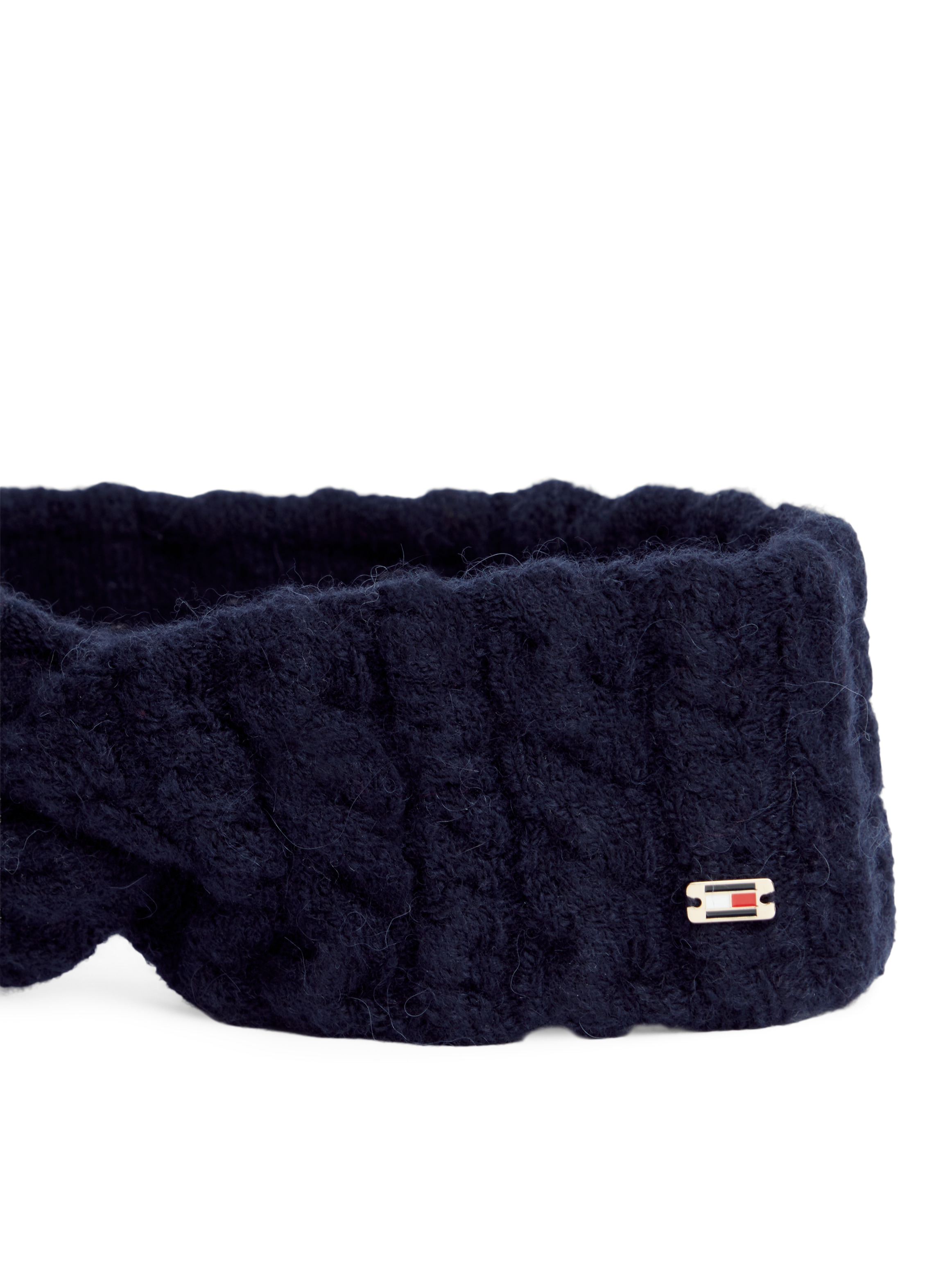 Tommy Hilfiger Stirnband »ENAMEL FLAG CABLE« mit Alpakawolle und Emaille-Flag
