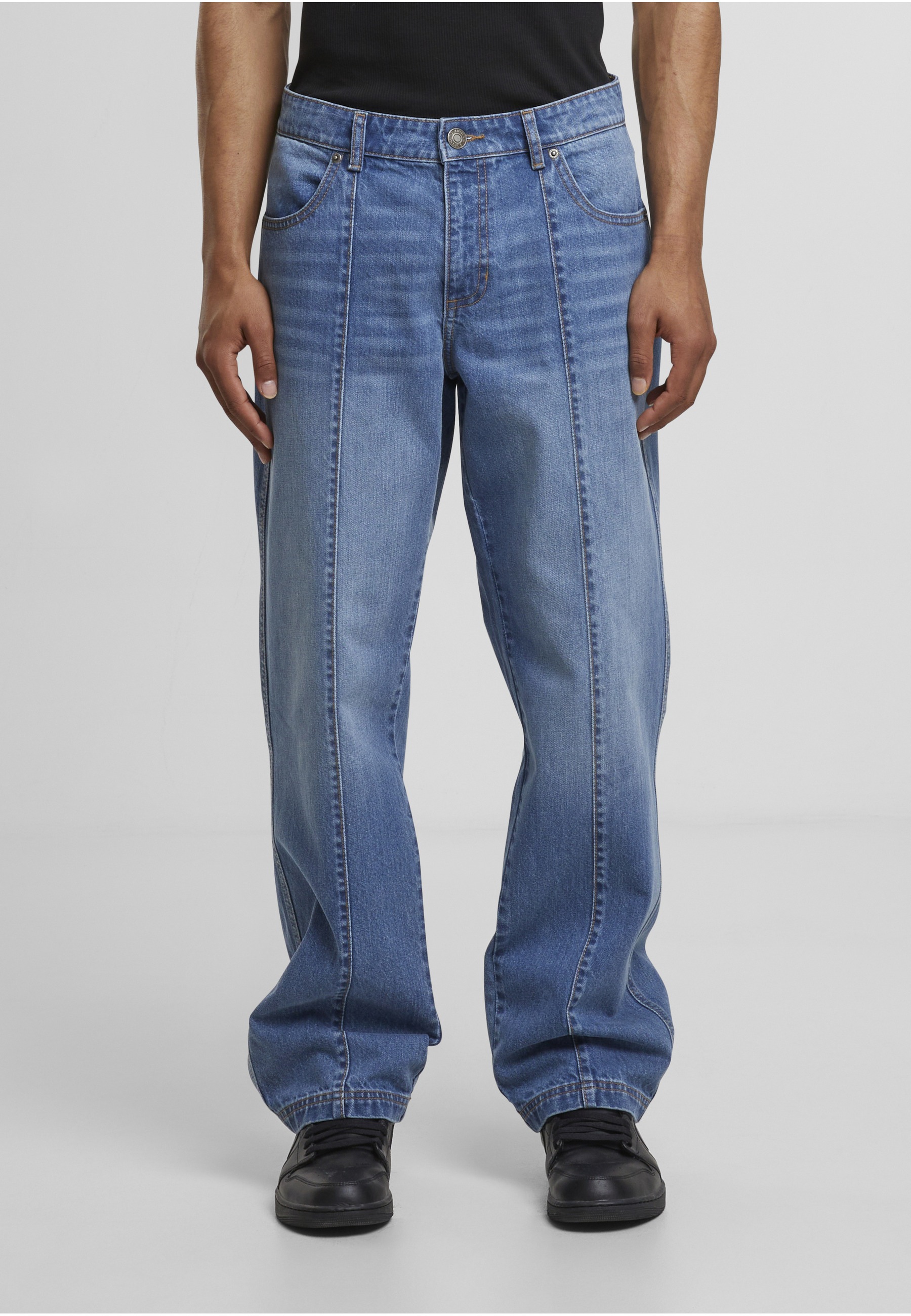 URBAN CLASSICS Bequeme Jeans »Urban Classics Wide Leg Denim With Dividing Seams«