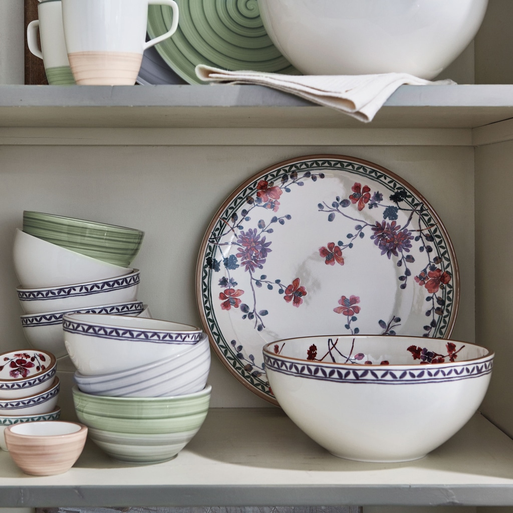 Villeroy & Boch Geschirr-Set »Pizza- & Pasta Set Artesano Provençal Lavendel 12 tlg. 6er Set bunt«