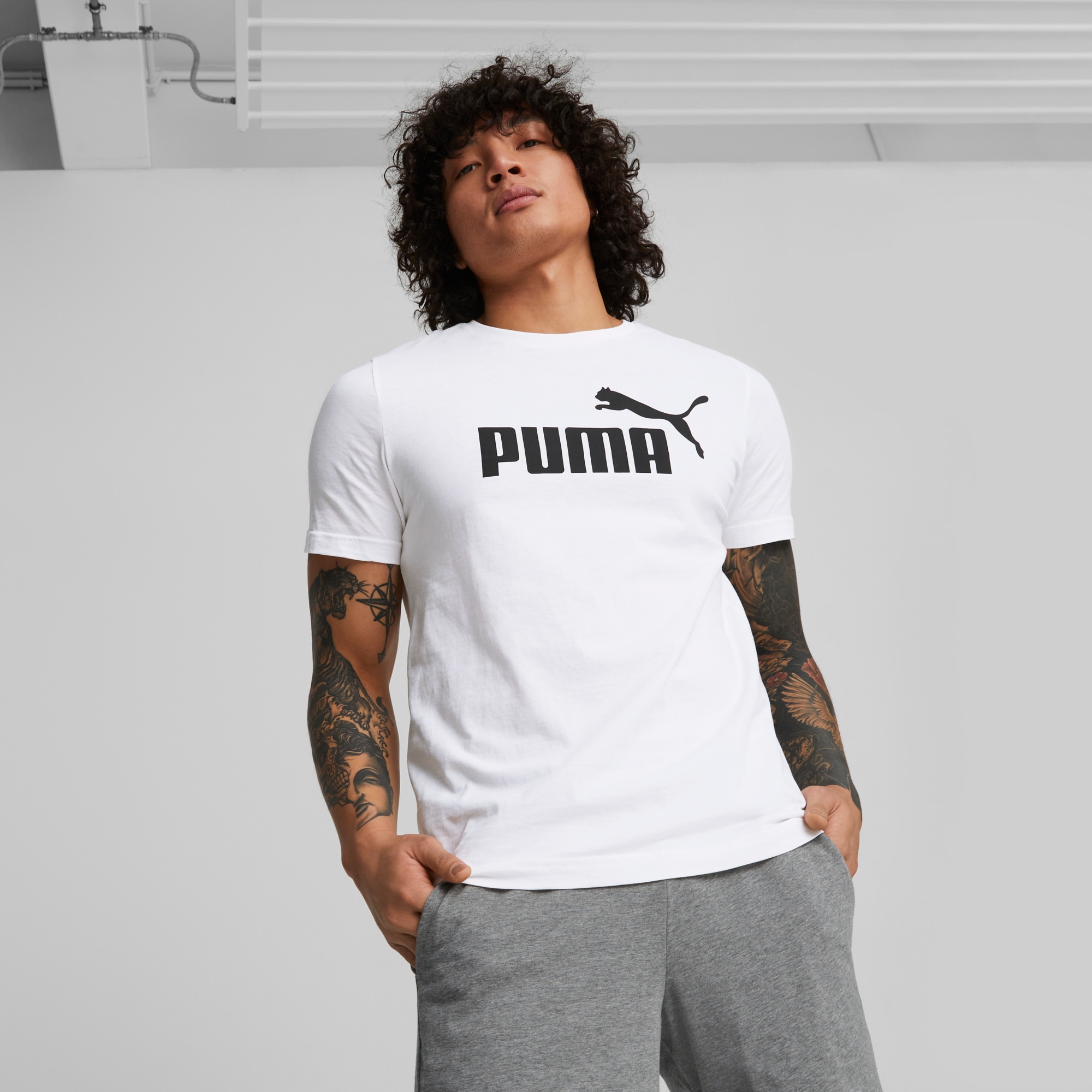 PUMA T-Shirt "ESS LOGO TEE" sportlicher Stil, Kurzarmdesign, aus Baumwolle günstig online kaufen