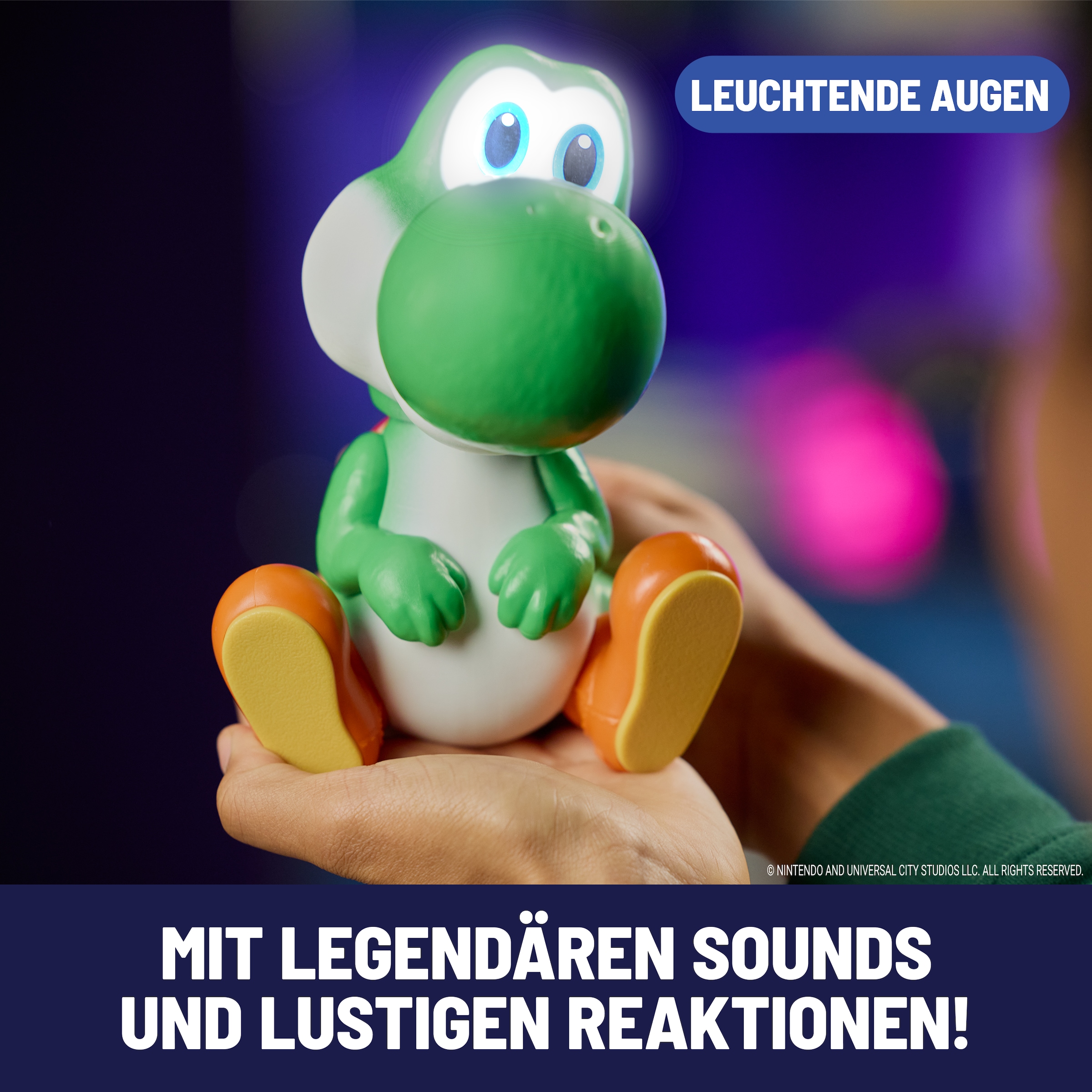 Spin Master Spielfigur »Super Mario Galaxy Film, Hatchin' Yoshi, Interaktiver Yoshi im Ei« mit Sound- und Bewegungseffekten