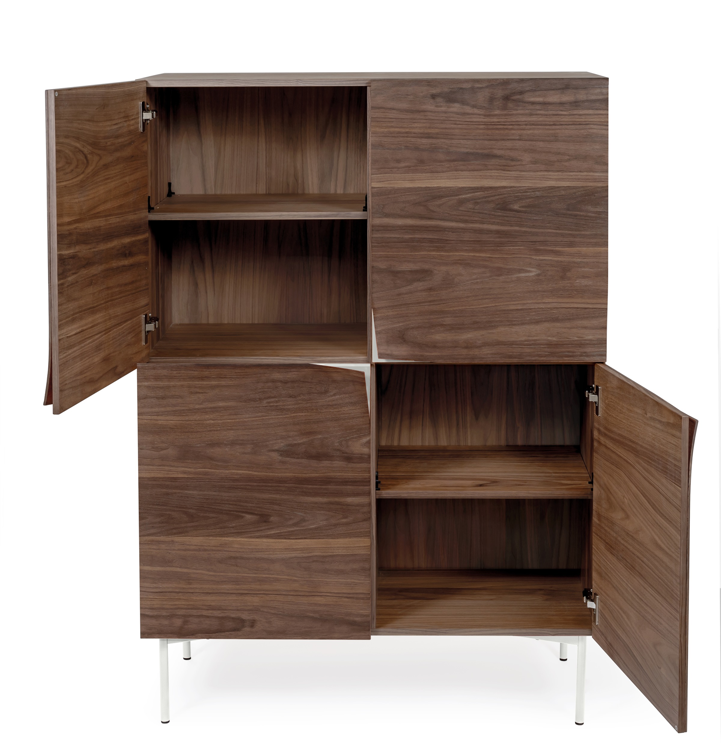 Woodman Highboard, Kommode mit Holzfurnier aus Eiche, im Skandinavischen Design