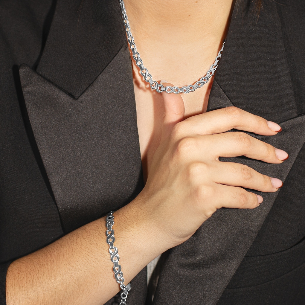 Lotus Edelstahlkette »Urban Woman - Infinity Unendlichkeitsschleife«