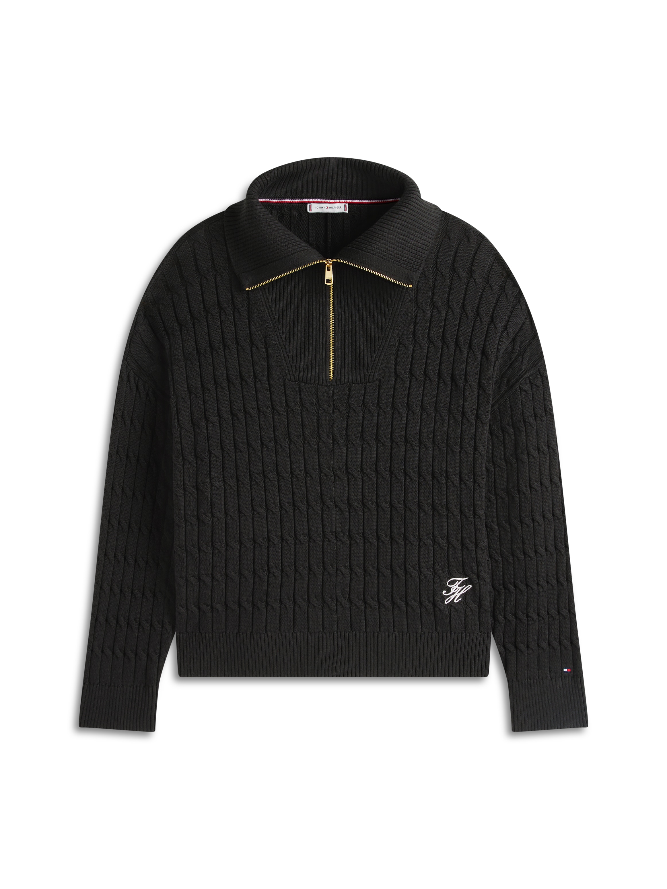 Tommy Hilfiger Curve Troyer »CRV CO CABLE MID GG 1/2 ZIP SWT«

