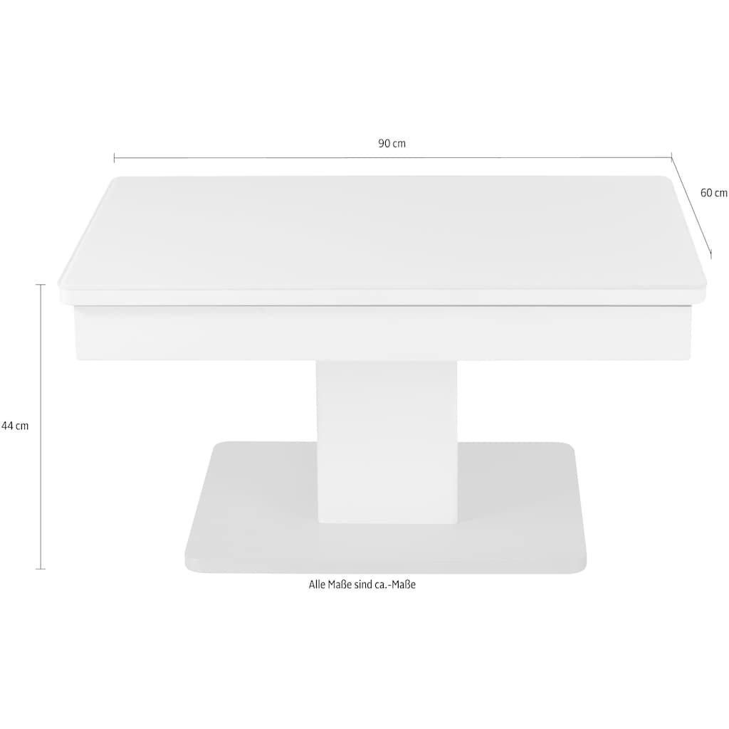 Vierhaus Couchtisch, höhenverstellbar