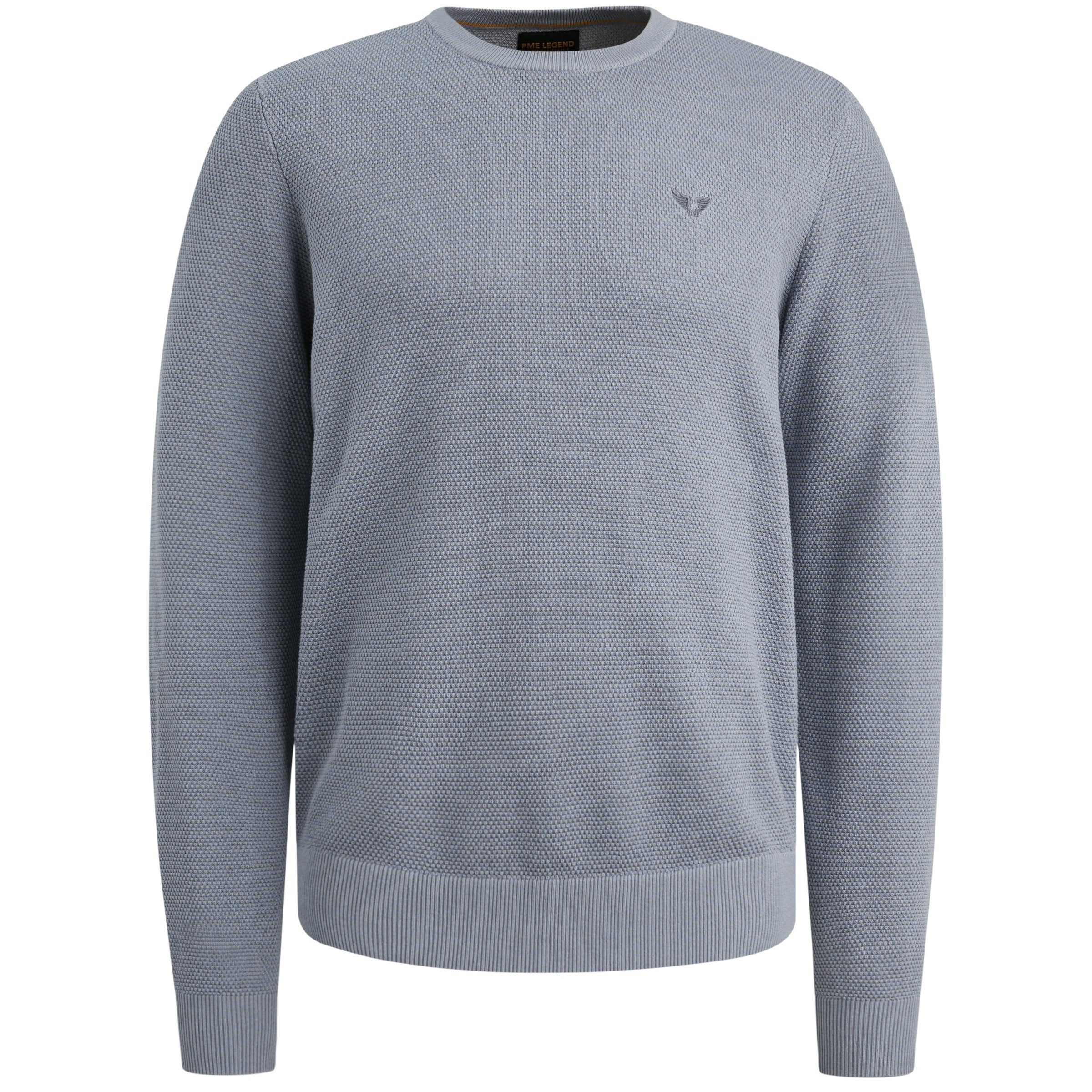 PME LEGEND Rundhalspullover mit Logo Stickerei