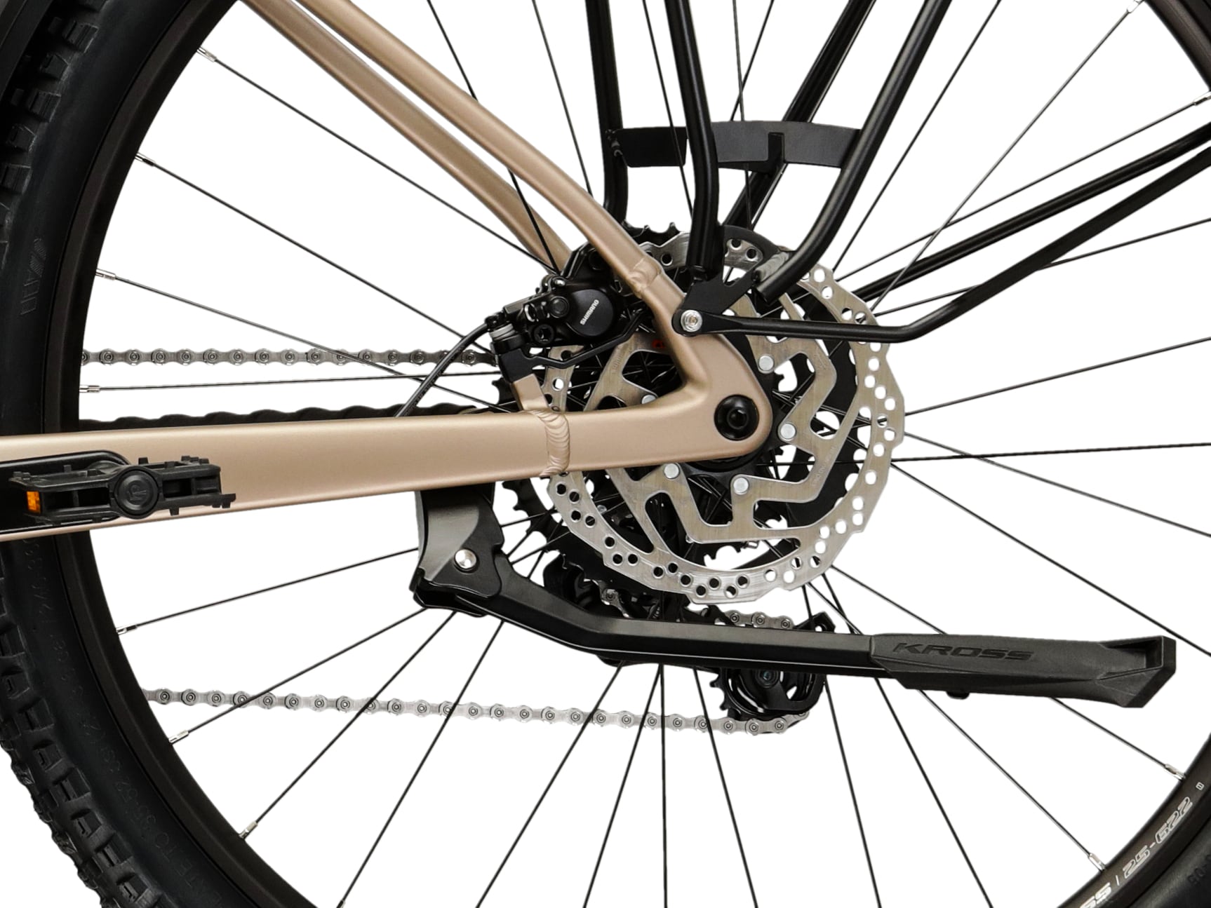 Kross »Influx Hybrid SUV 1.0 22,8Ah/820Wh 29 Zoll braun 9 Gänge 2026« 9 Gang Shimano CUES U4000 Schaltwerk Kettenschaltung Mittelmotor 250 W