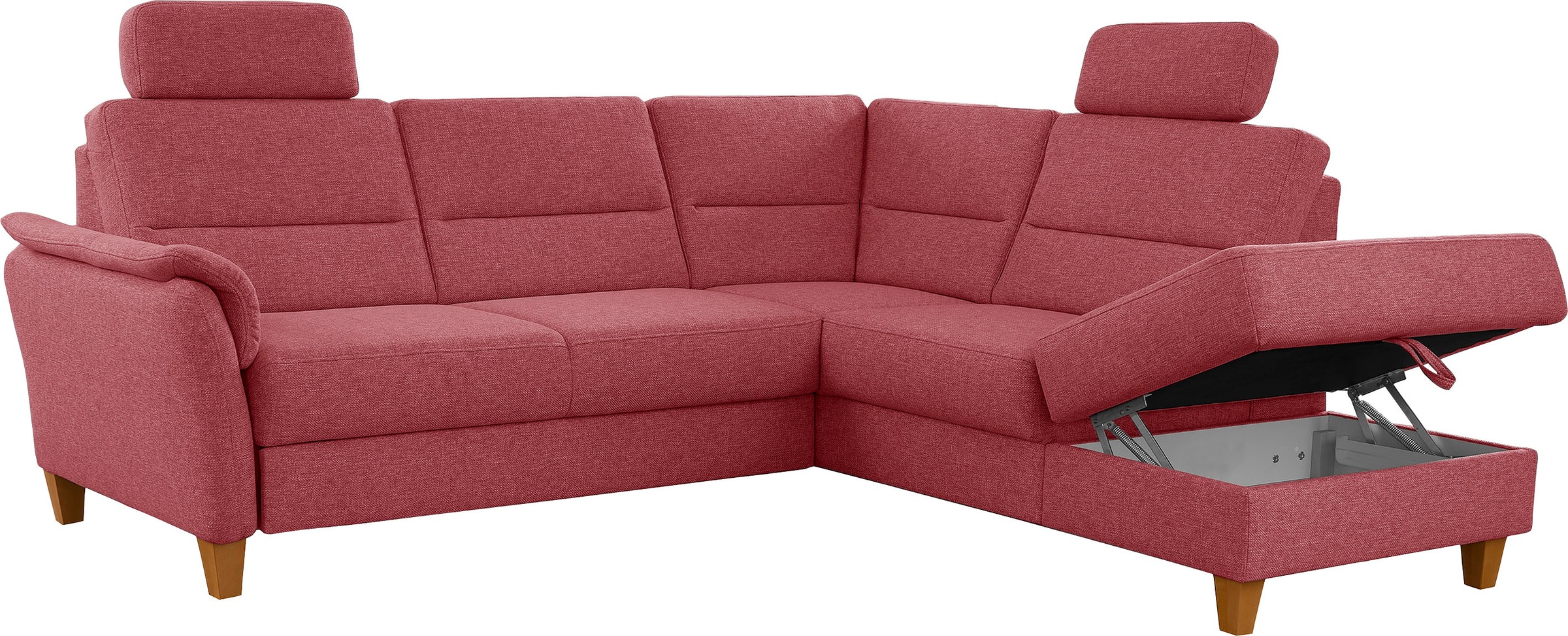 Home affaire Ecksofa »Palmera L-Form, B: 236 cm«, optional Bettfunktion & Bettkasten, Federkern