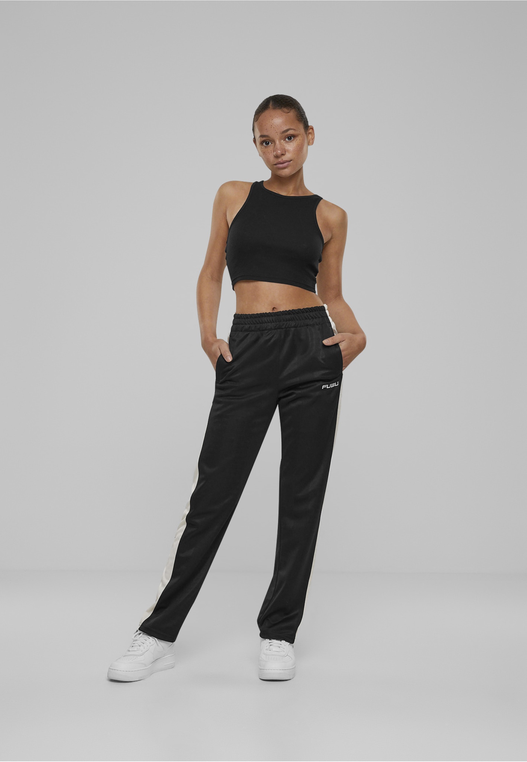 Fubu Stoffhose »Fubu Herren FM223-018-2 FUBU Corporate Striped Track Pants«