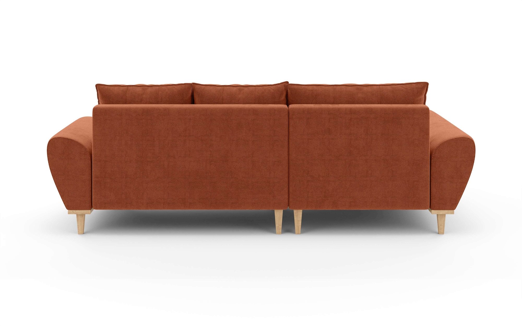 Home affaire Ecksofa »Ahrdorf mit Bettfunktion und Bettkasten, Maße: B/H/T 268/86/175 cm«, L-Form mit 3 Rückenkissen und moderne gerundete Armlehnen