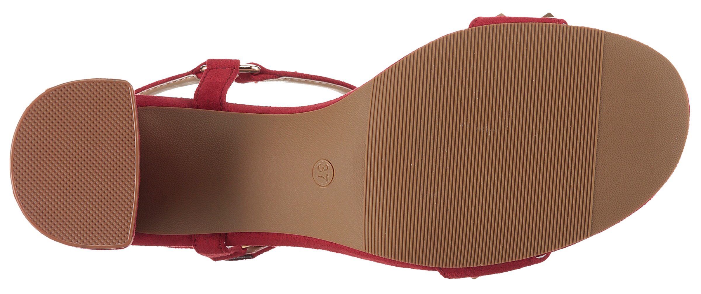 Aniston SHOES Riemchensandalette  Sommerschuh, Blockabsatz, Nietenverzierung - NEUE KOLLEKTION
