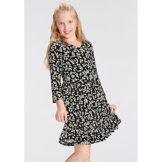 KIDSWORLD Jerseykleid, mit Blumen bedruckt kaufen | BAUR