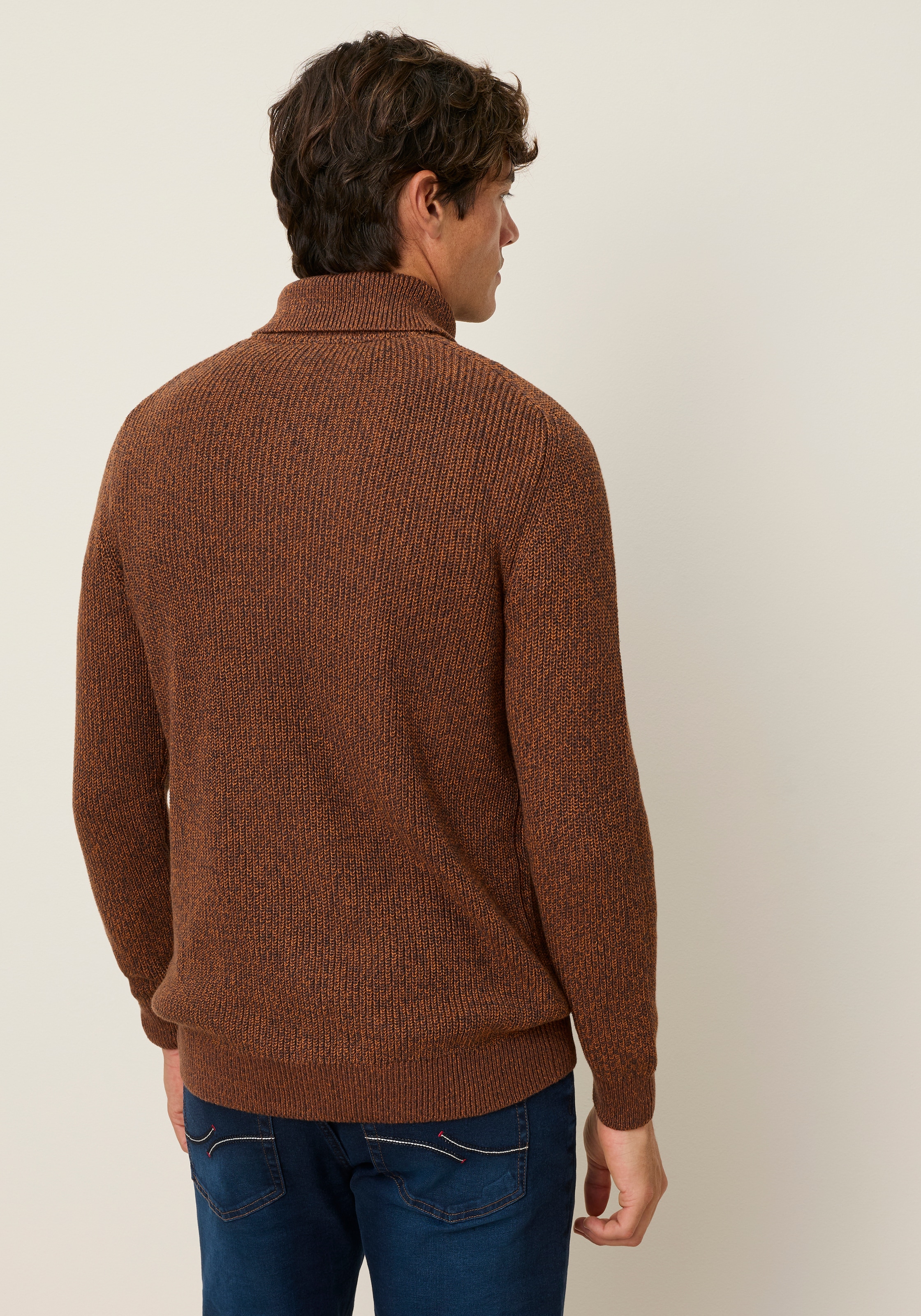 Man's World Rollkragenpullover »Neue Kollektion! Melange Effektgarn« Langarm mit Raglanärmel, aus Baumwolle, mit Rollkragen