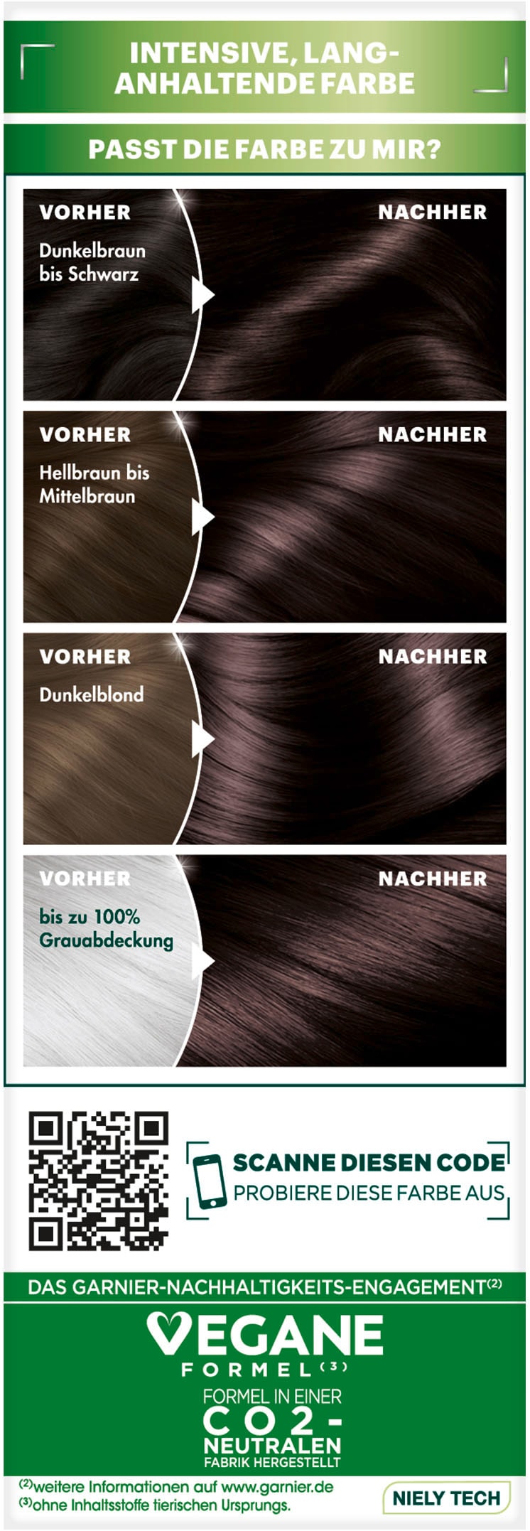 GARNIER Coloration »Garnier Nutrisse Creme«, (Packung, 3 tlg.), mit pflegender Formel
