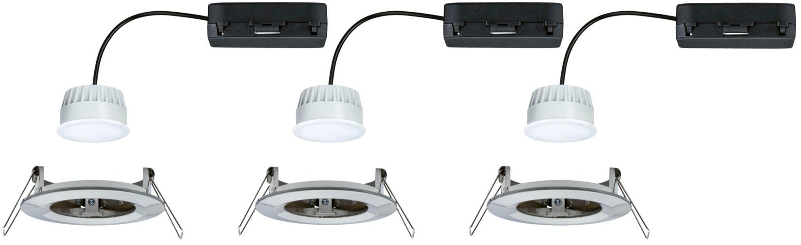 Paulmann LED Einbauleuchte »LED Einbauleuchte Nova Coin IP44 rund 78mm«, 3 flammig, Leuchtmittel LED-Modul | LED fest integriert, Memoryfunktion, Farbwechsler, Farbsteuerung, Dimmer, Smart Home