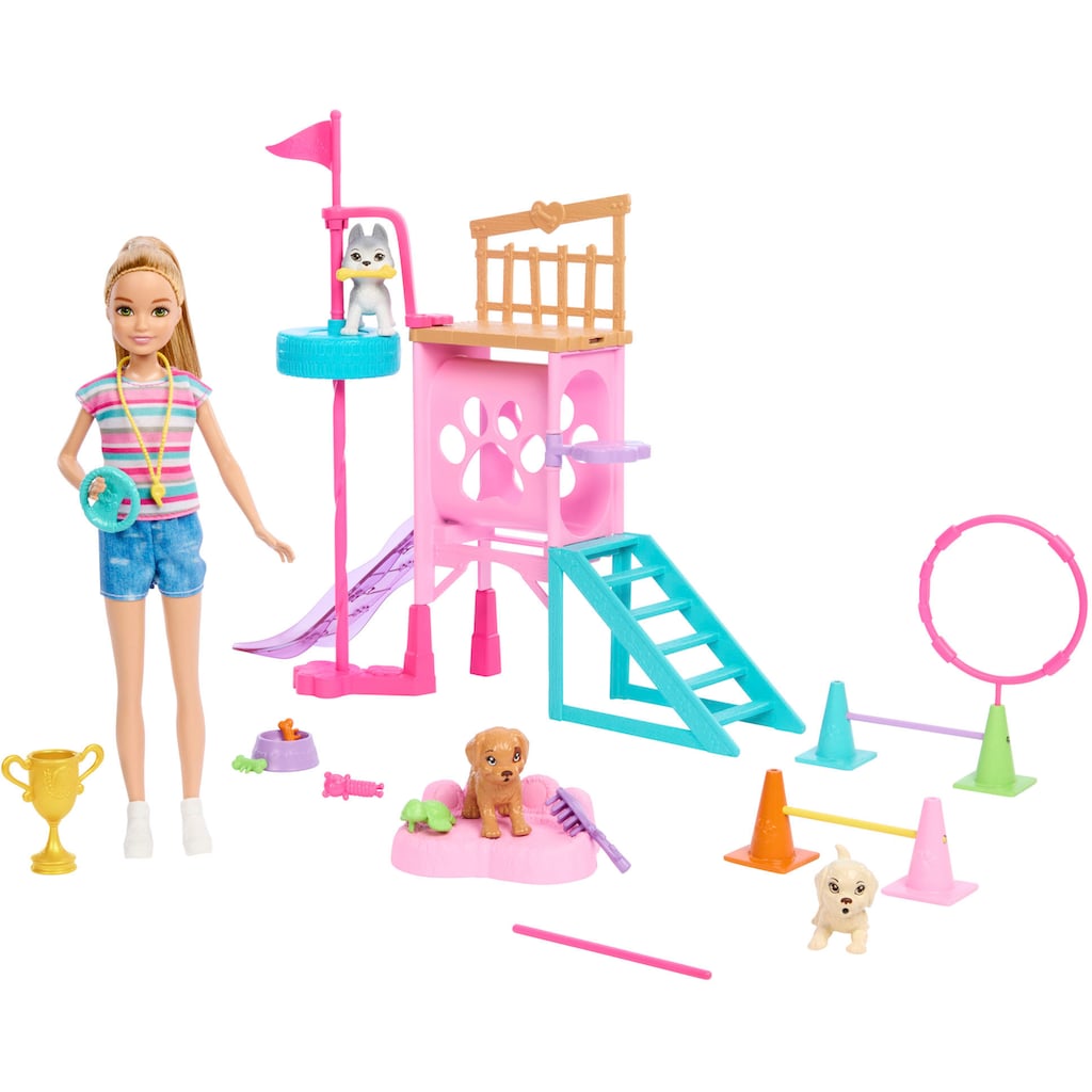 Barbie Anziehpuppe »Stacie's Hündchenspielplatz-Spielset«