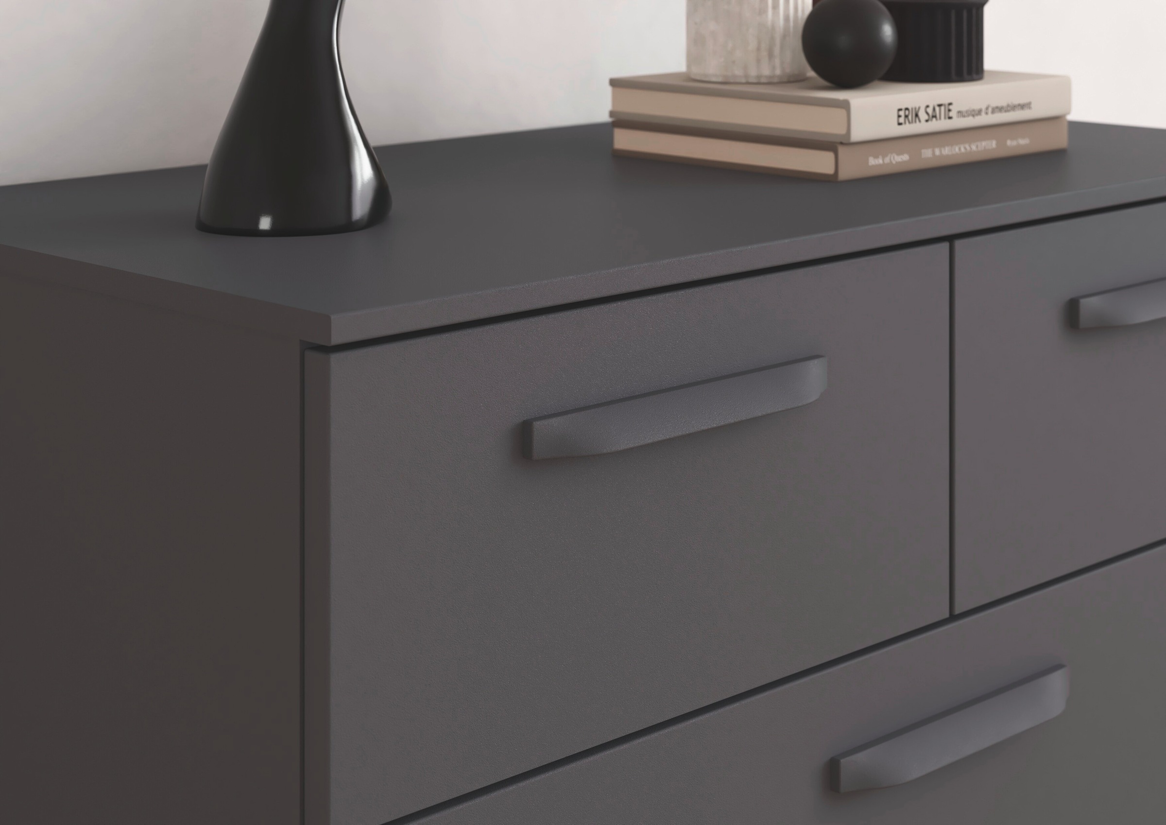 rauch Schubkastenkommode »Sideboard Schubladenkommode OTELI mit Dekor- und Hochglanzfront« Breite 80 cm inkl. Soft-Close-Funktion,  mit 5 geräumigen Schubladen für viel Stauraum MADE IN GERMANY