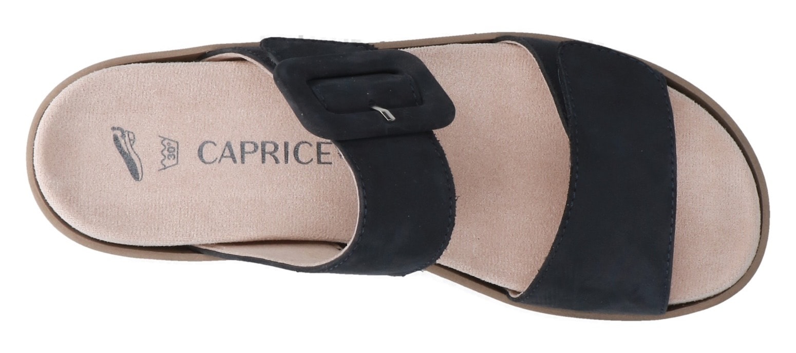 Caprice Pantolette, Keilabsatz, Bequemschuh, Schlüpfschuh mit Zierschnalle, Weite H