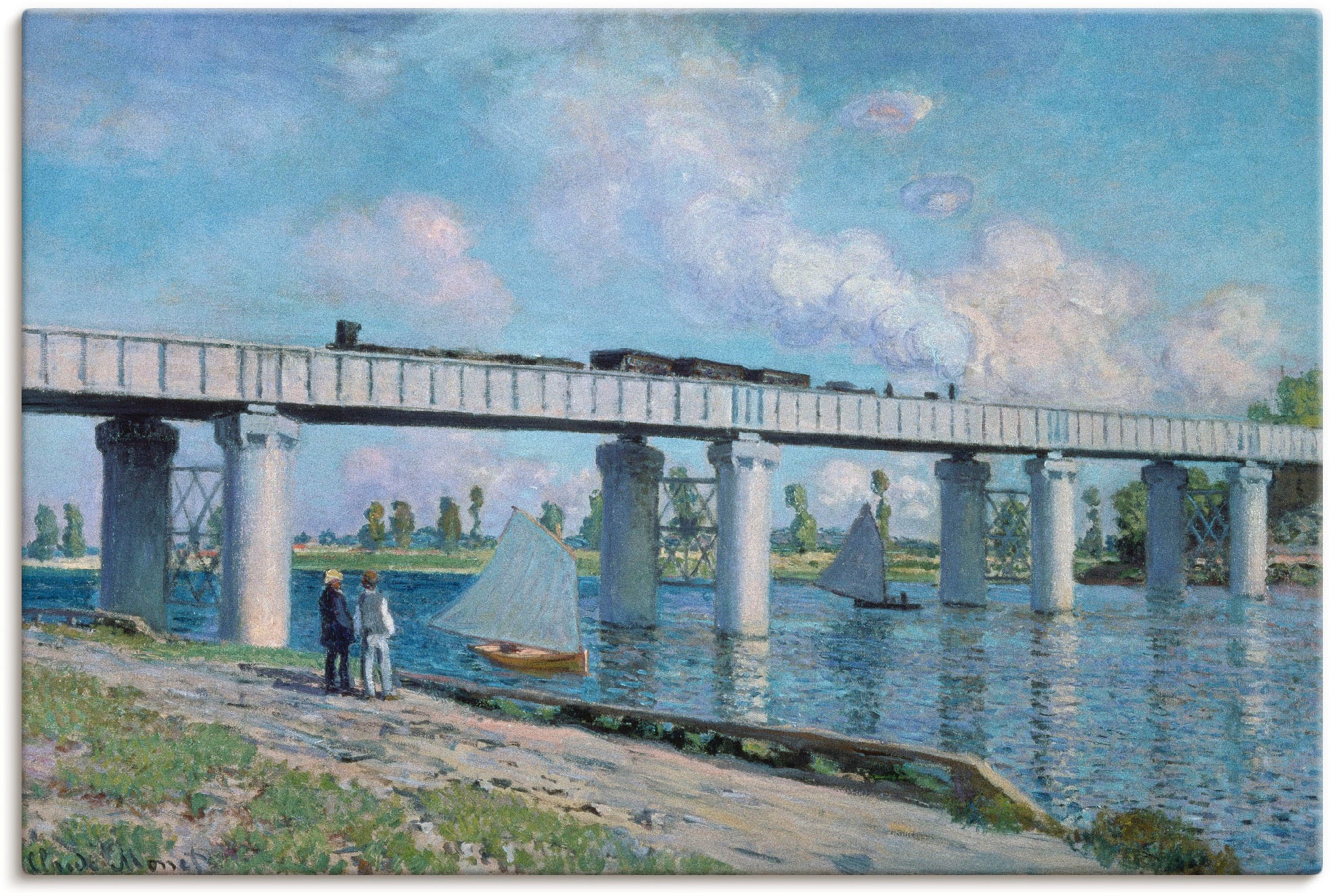 Leinwandbild »Die Eisenbahnbrücke von Argenteuil.«, Brücken, (1 St.), auf Keilrahmen...