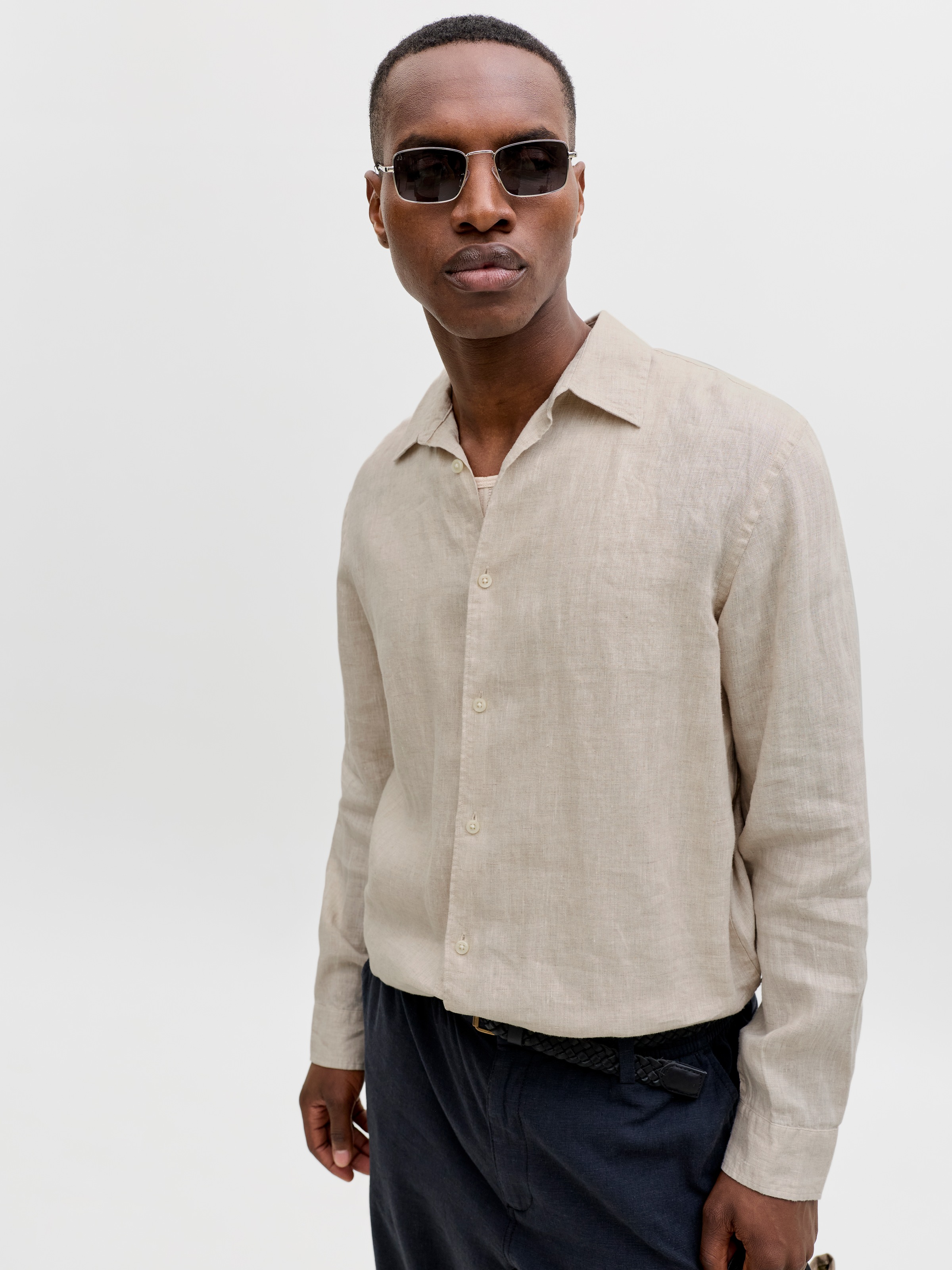 Jack & Jones Langarmhemd "JPRBLALAWRENCE LINEN LS SHIRT SN" günstig online kaufen