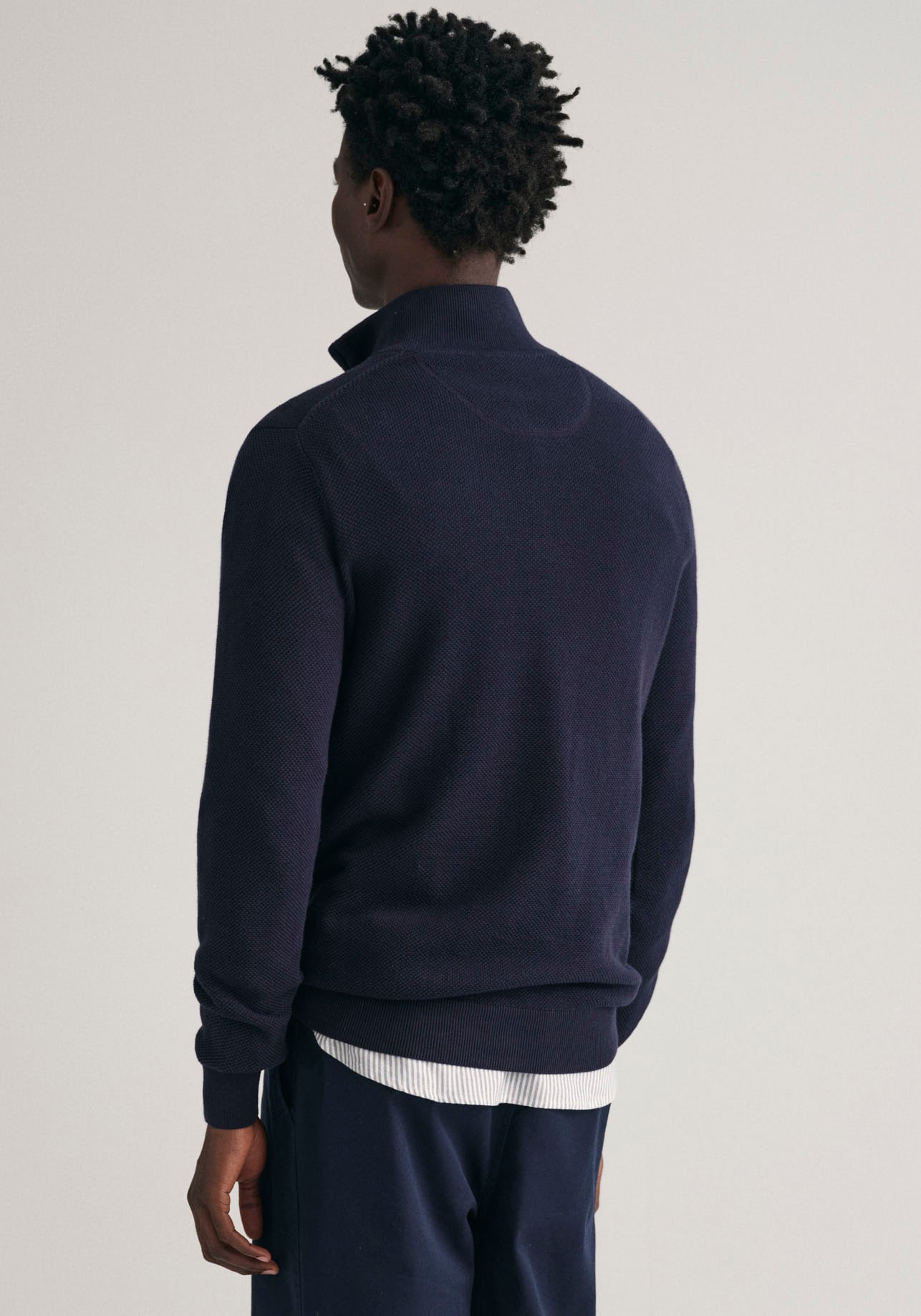 Gant Troyer »COTTON PIQUE HALF ZIP«, mit Piqué-Struktur