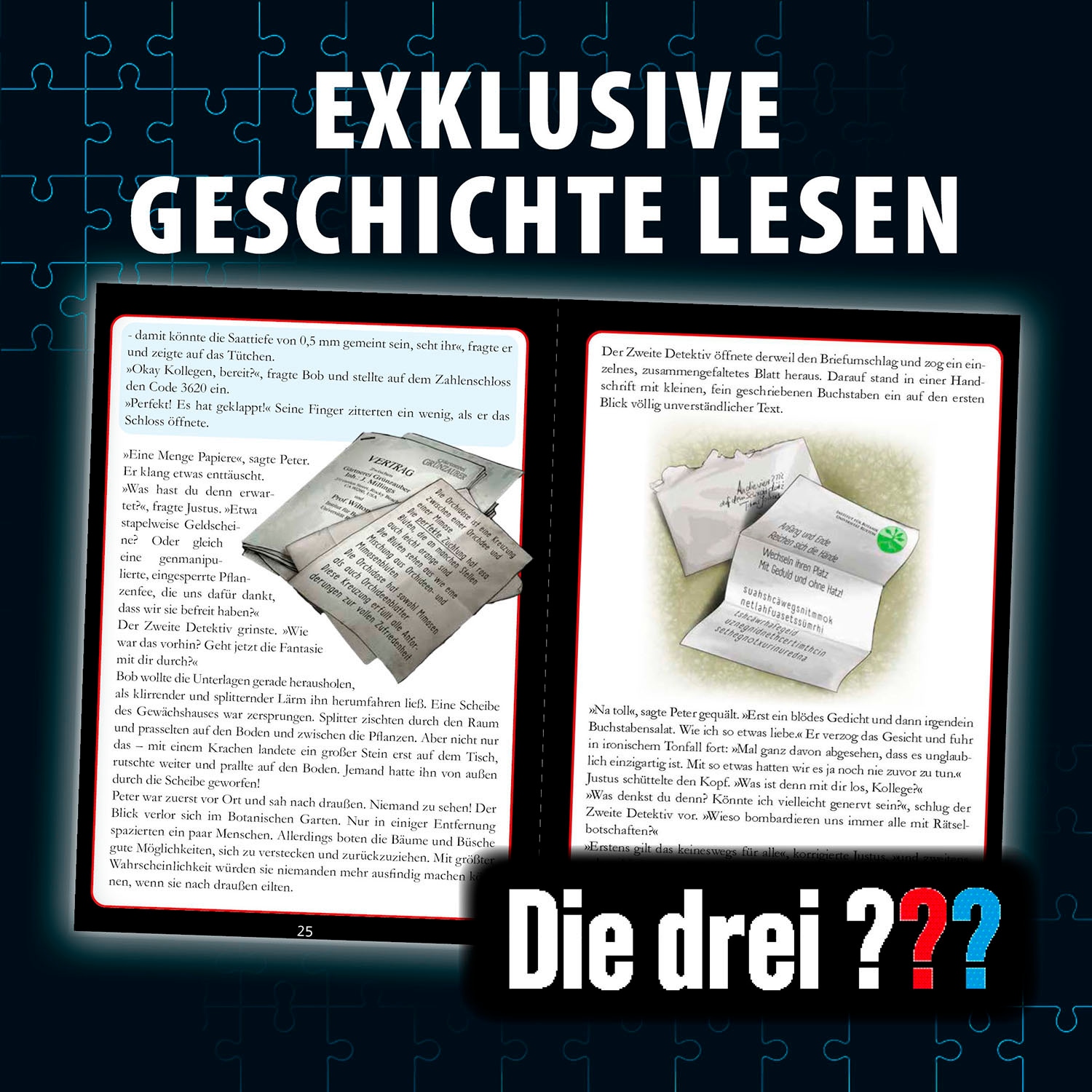 Kosmos Puzzle »Krimipuzzle Die drei ??? Die Blüte des Verderbens« Made in Germany