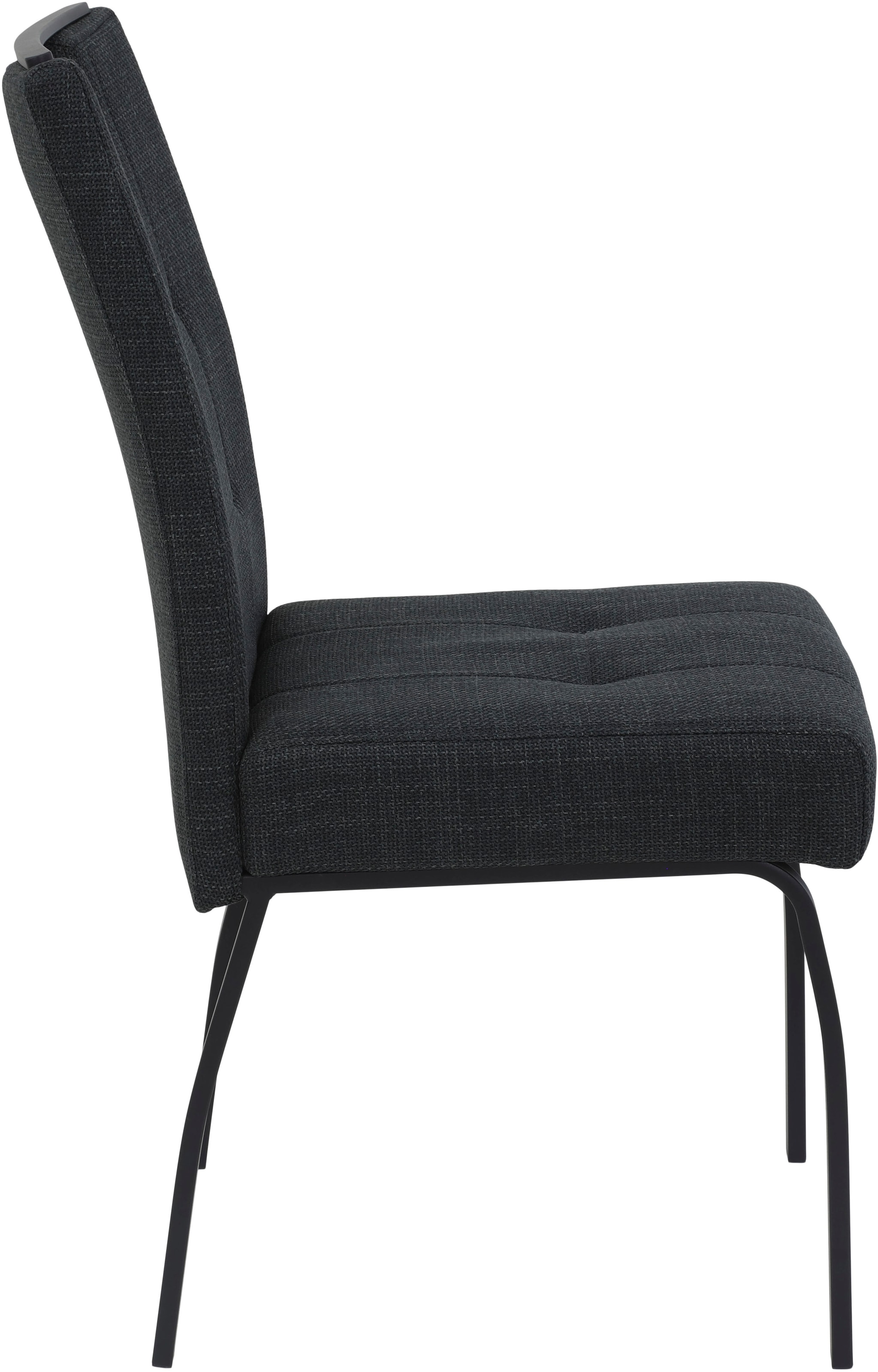 HELA 4-Fußstuhl »LINZ, Esszimmerstuhl, Komfortstuhl«, (Set), 2 St., Microfaser-Webstoff, XL-Sitz,elegante Griffleiste,Komfortsitz mit Federkern,140kg belastbar