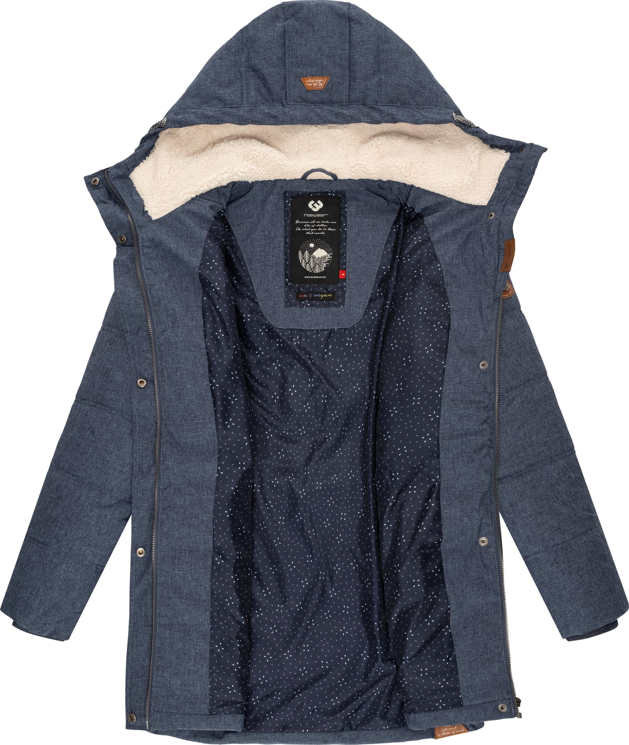 Ragwear Winterjacke »Ashani Puffy«, mit Kapuze, stylischer Winterparka mit gefütterter Kapuze