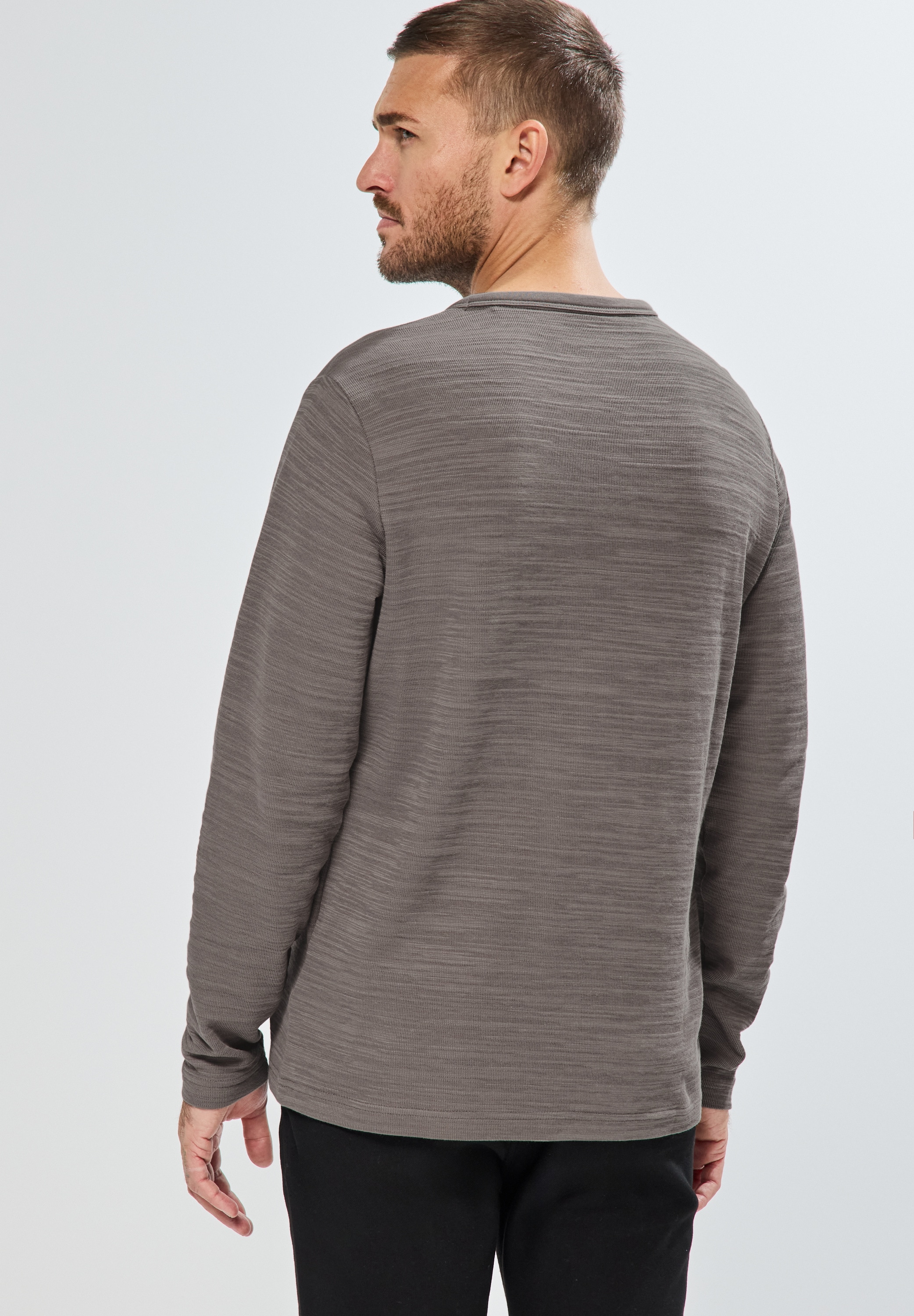 STREET ONE MEN Langarmshirt, im soften Baumwoll-Mix