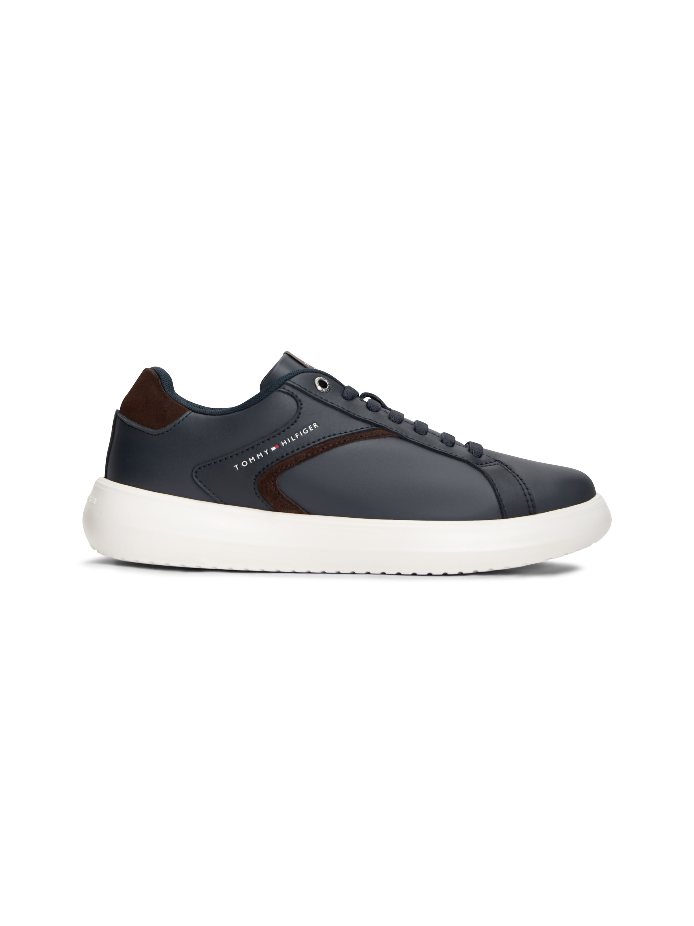 Tommy Hilfiger Sneaker »TH MODERN LIGHTCUP LEATHER«  Freizeitschuh, Halbschuh, Schnürschuh mit Kontrastbesätzen