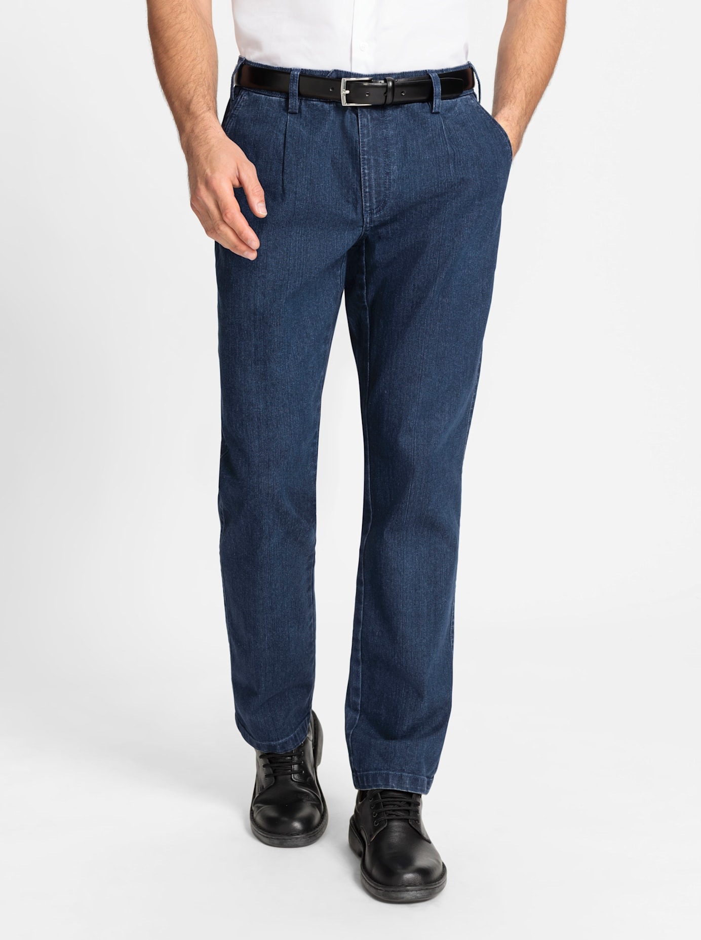 Bequeme Jeans MARCO DONATI, Herren, Gr. 24, Unterbauchgrößen, blau (jeansblau), 86% Baumwolle, 13% Polyester, 1% Elasthan, unifarben, lang, Jeans